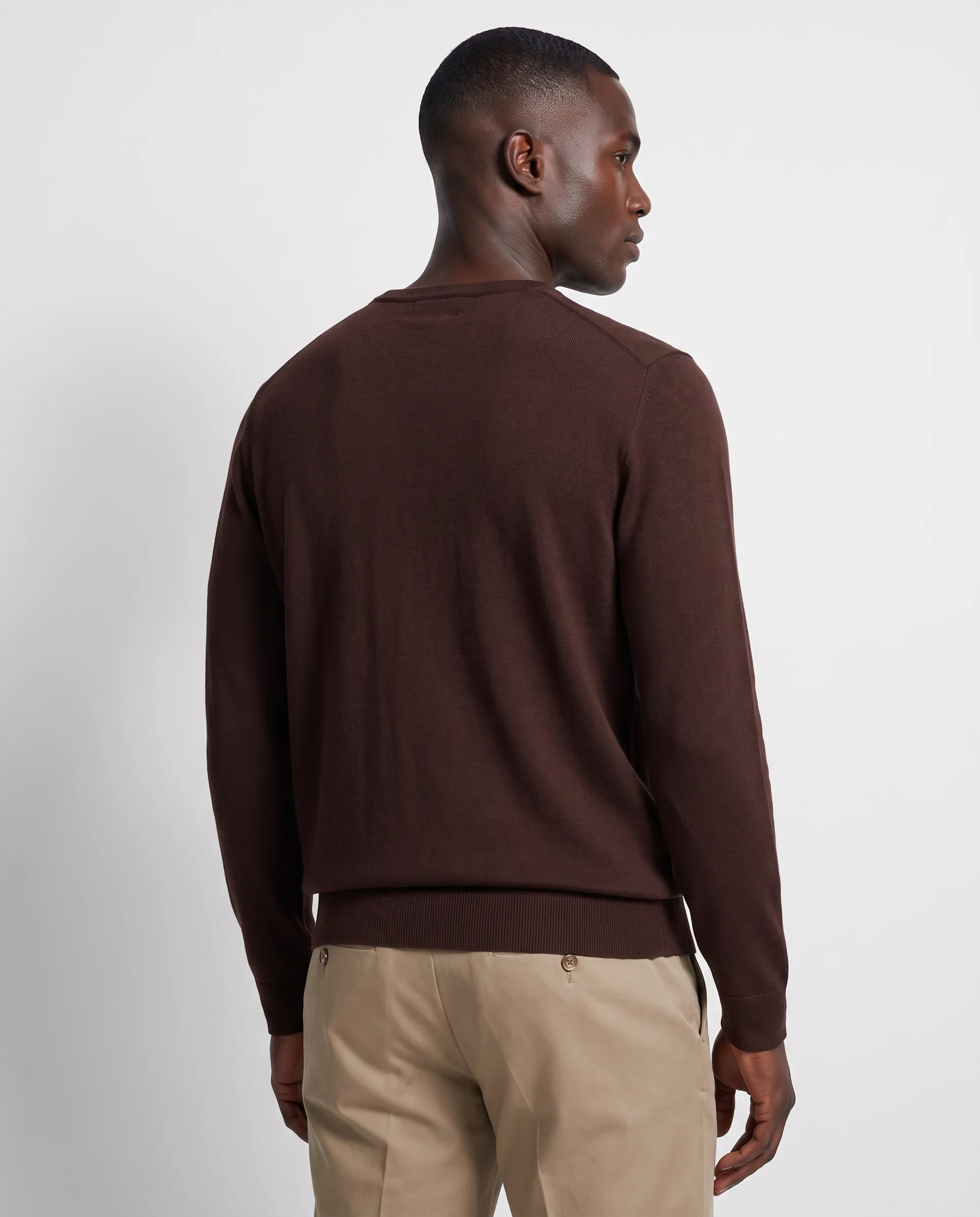 Vesper Trui ronde hals Mortimer Dark brown 106978-003-L