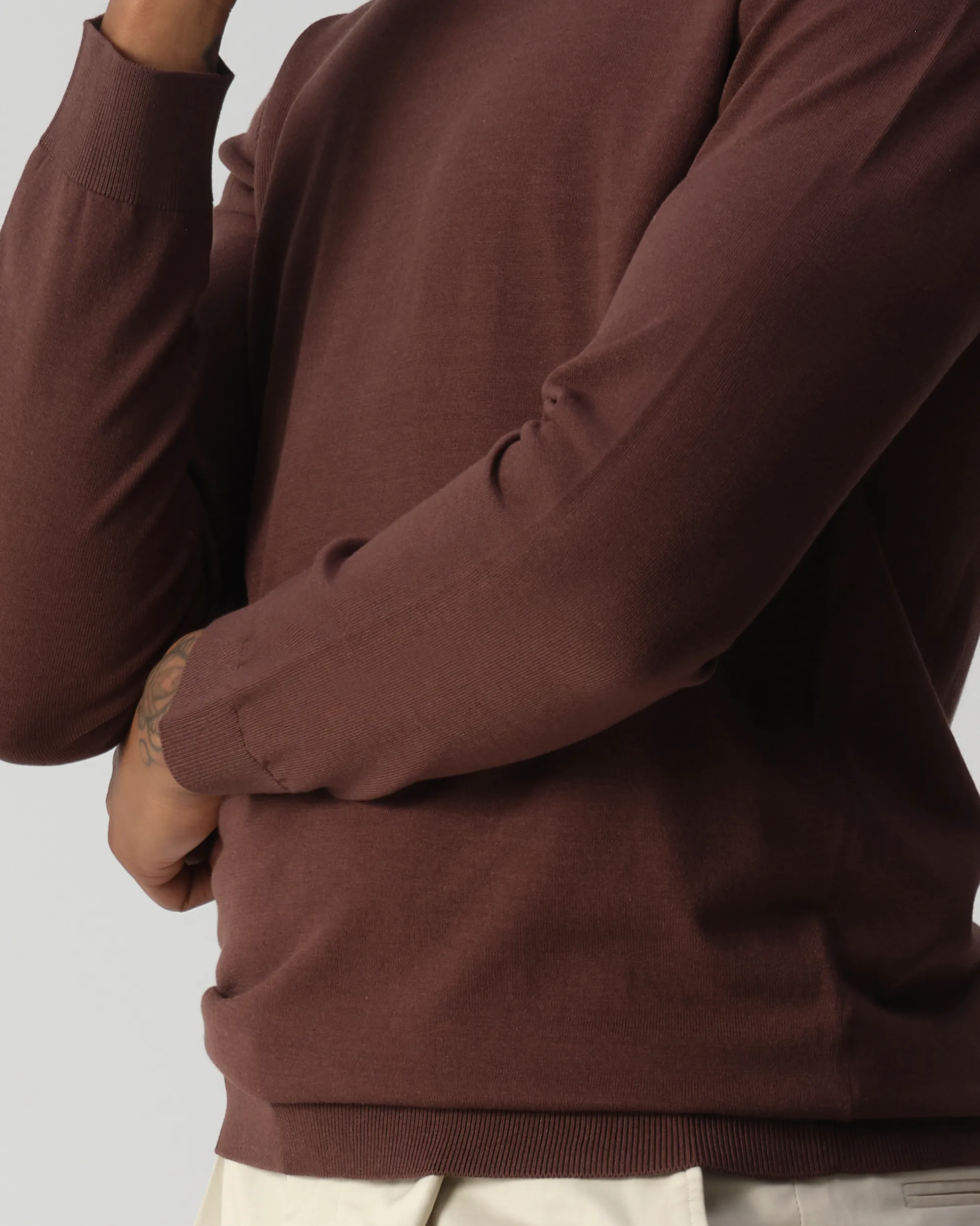 Vesper Mortimer Trui Ronde hals Dark brown 106978-003-L