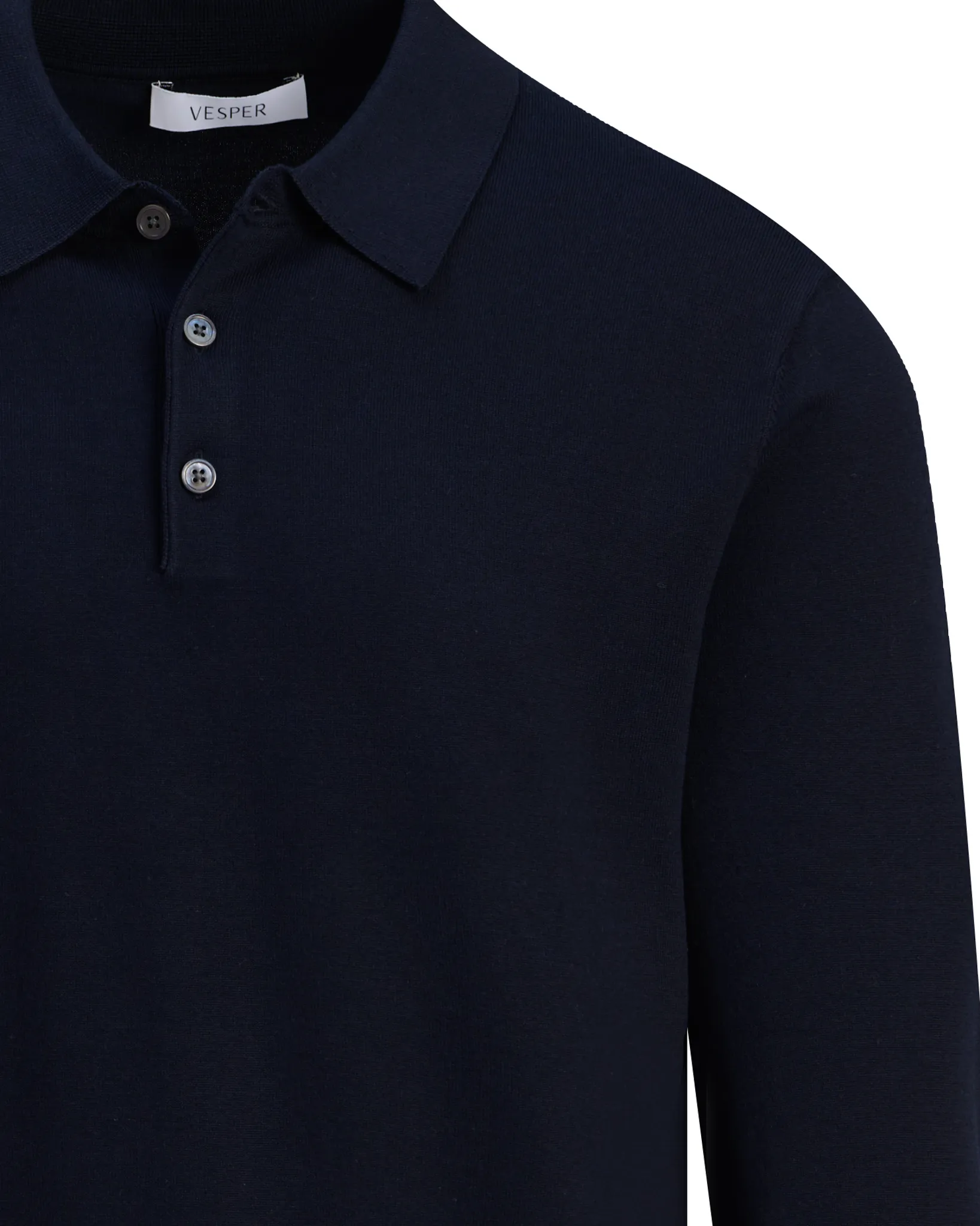 Vesper Polo lange mouw Landsdowne Navy 106979-002-L