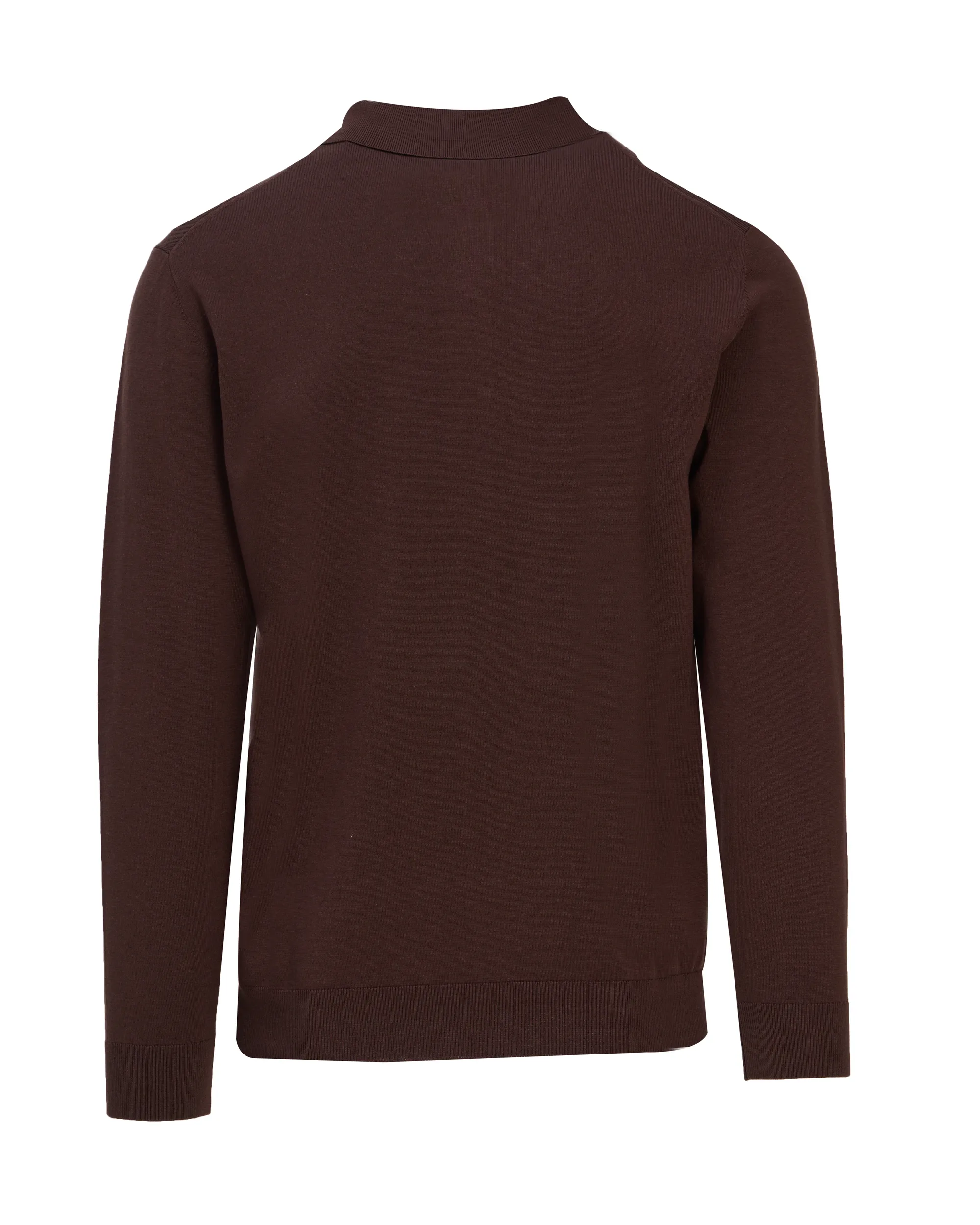 Vesper Polo long sleeve Landsdowne Dark brown 106979-003-L
