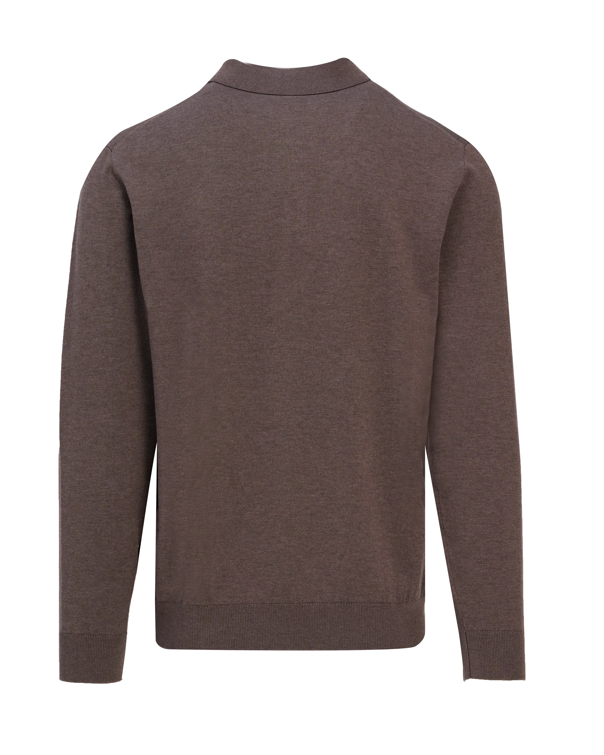 Vesper Polo lange mouw Landsdowne Coffe Bean 106979-004-L