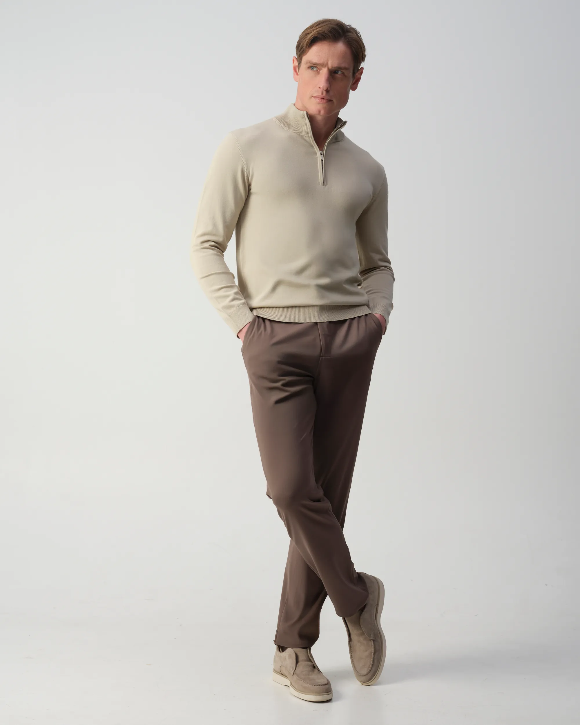 Vesper Huxton Schipperstrui Beige uni 106981-001-L