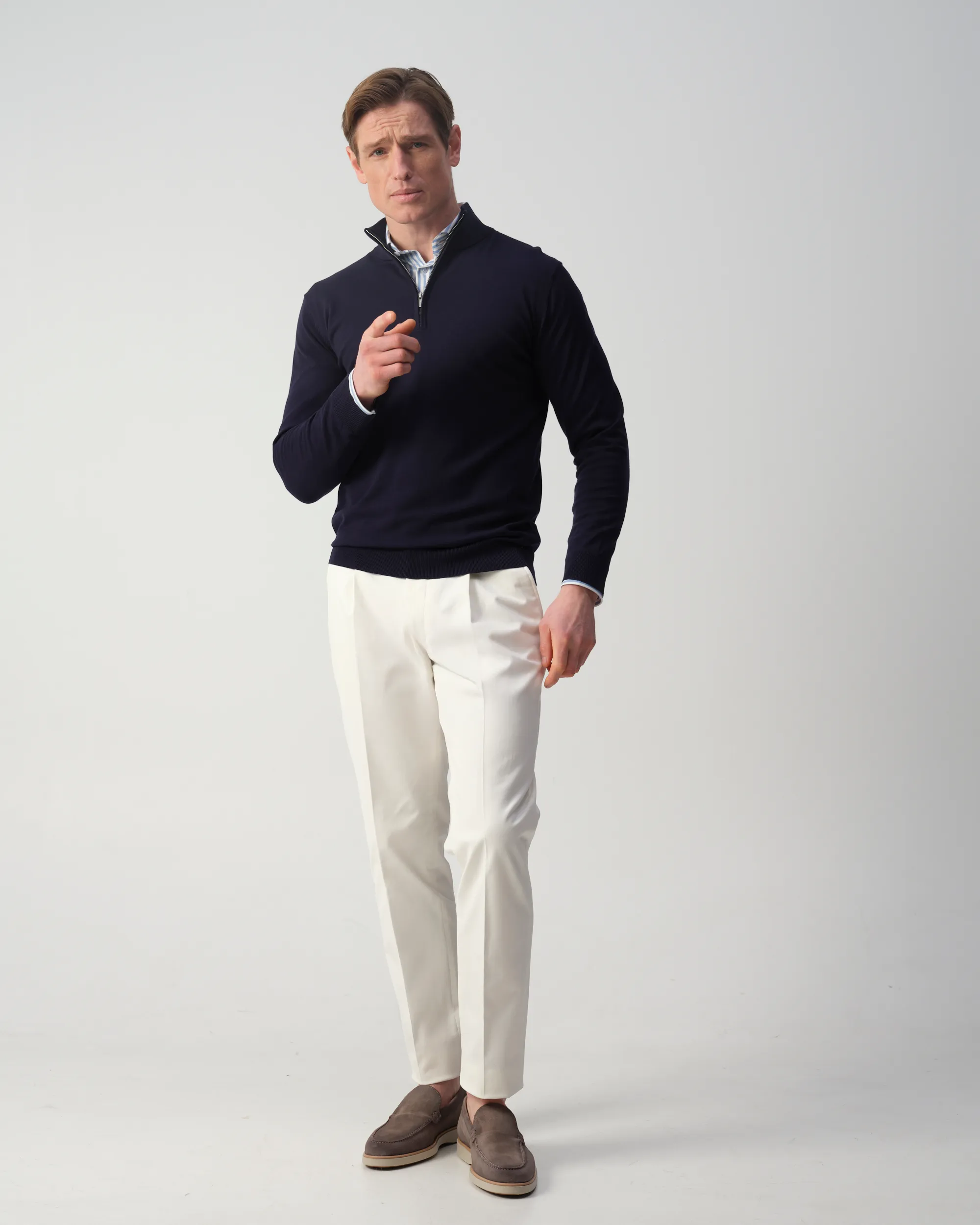 Vesper Huxton Schipperstrui Navy 106981-002-L