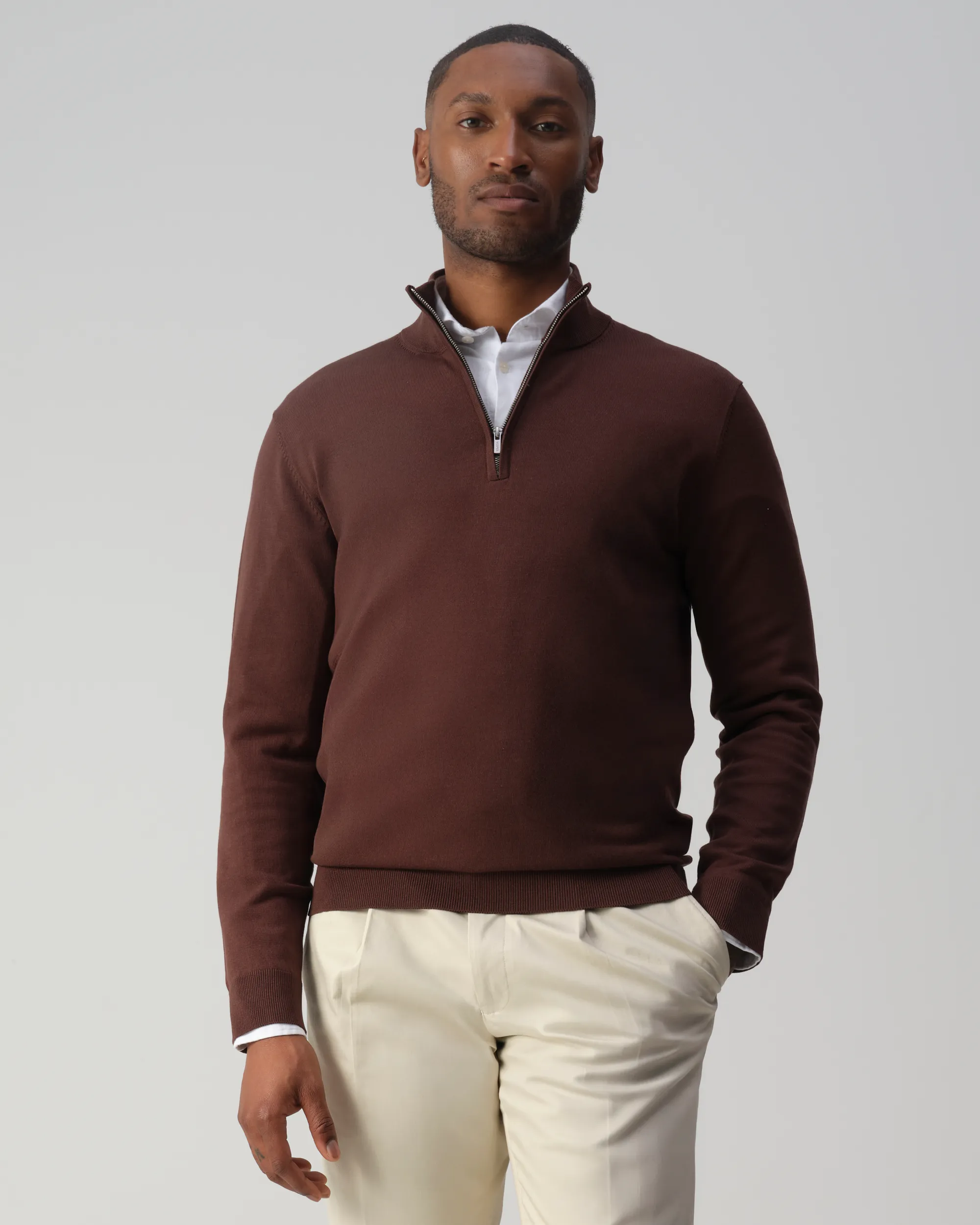 Vesper Huxton Schipperstrui Dark brown 106981-003-L