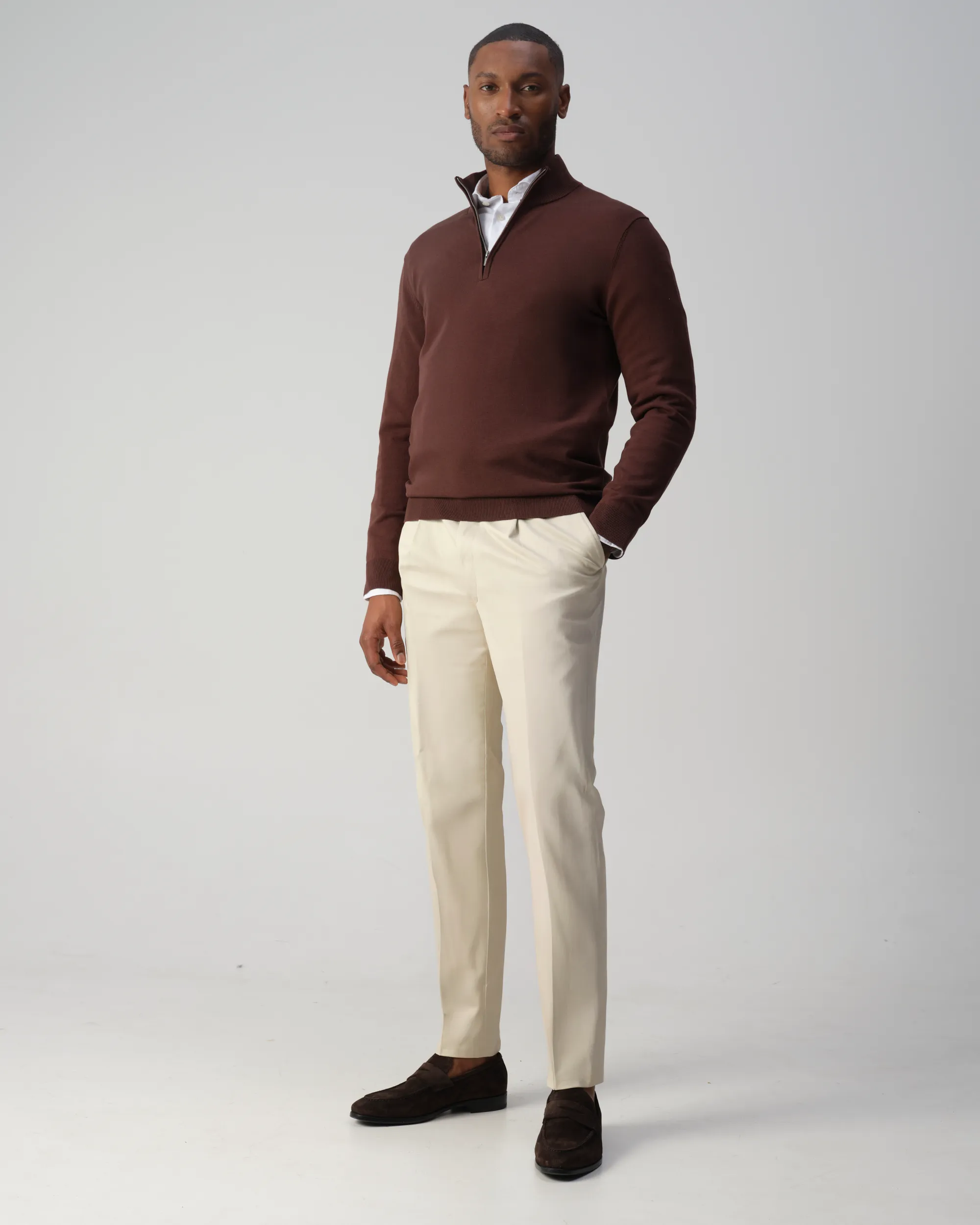 Vesper Huxton Schipperstrui Dark brown 106981-003-L