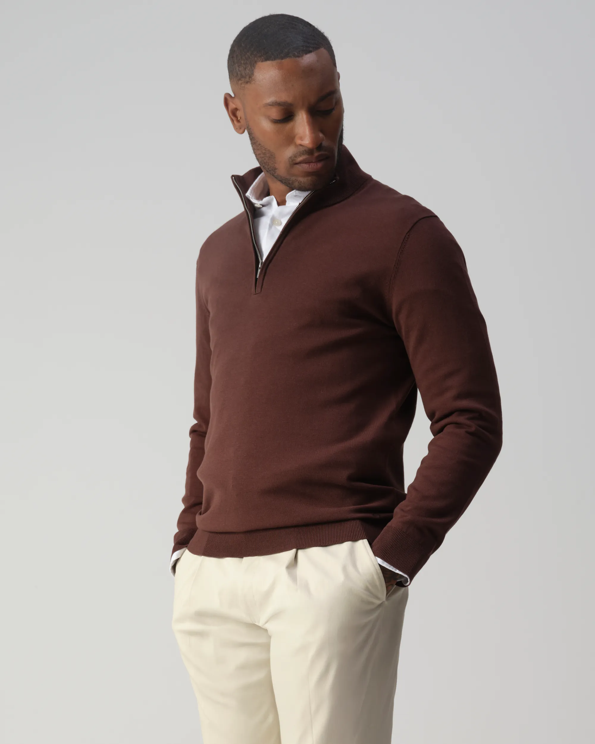 Vesper Huxton Schipperstrui Dark brown 106981-003-L