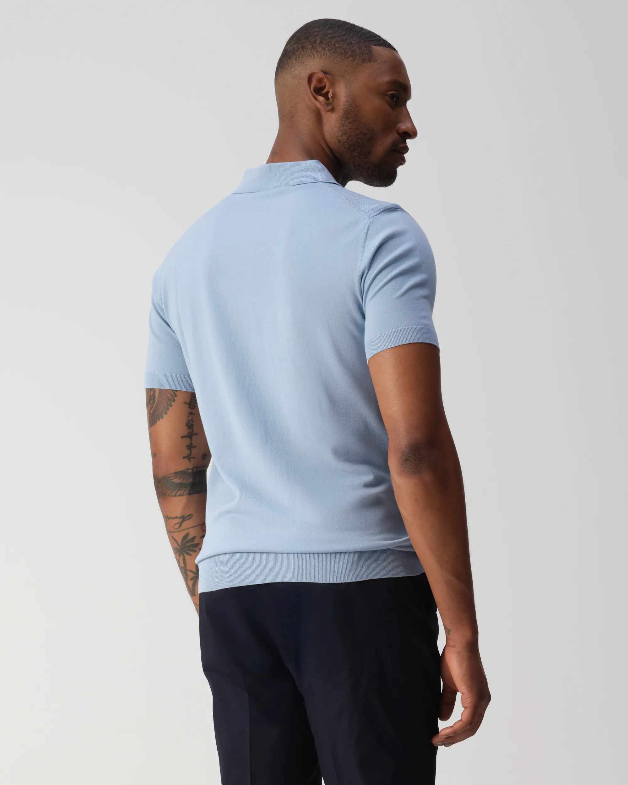 Vesper Baker Polo Lichtblauw uni 106982-001-L