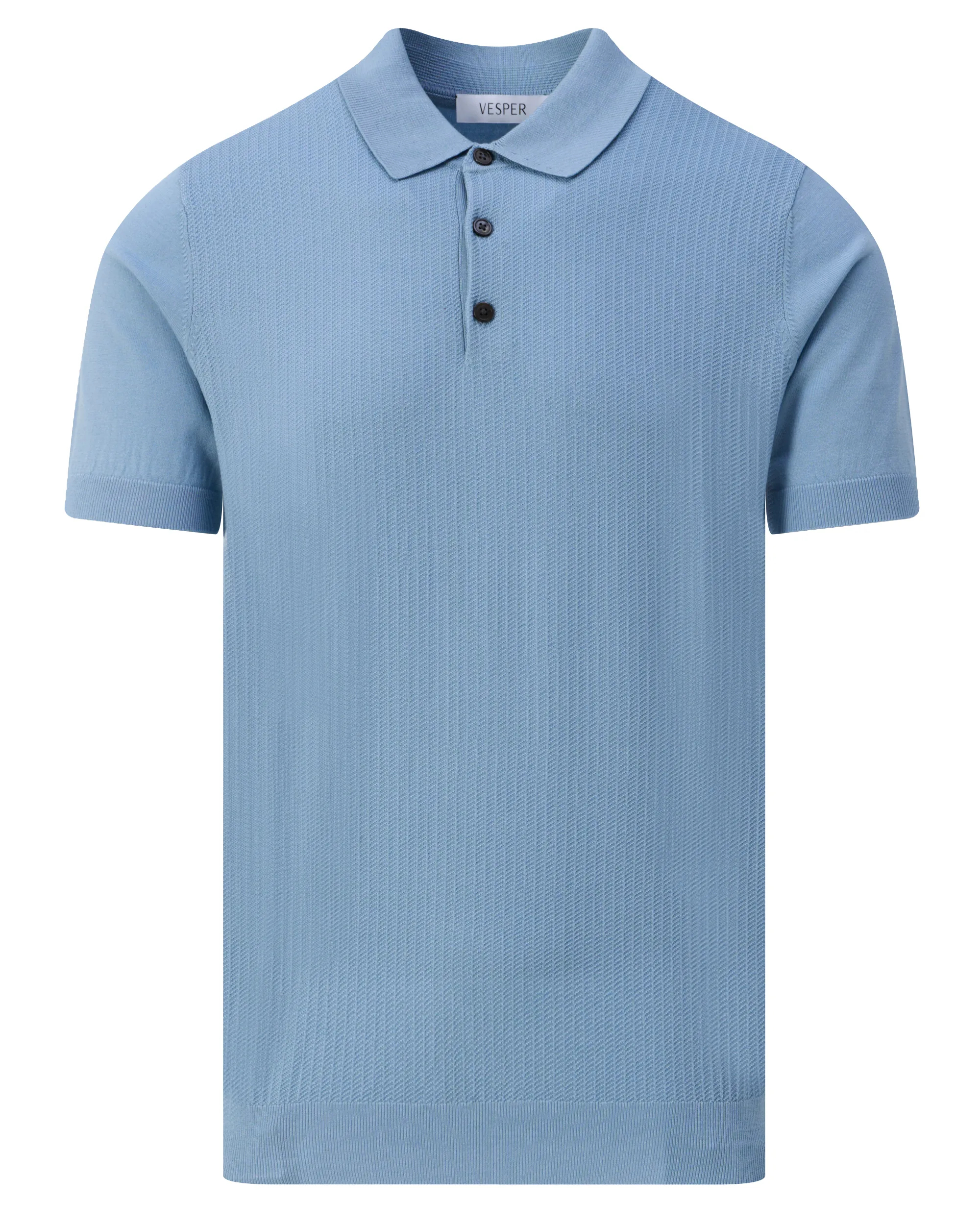 Vesper Baker Polo Lichtblauw uni 106982-001-L