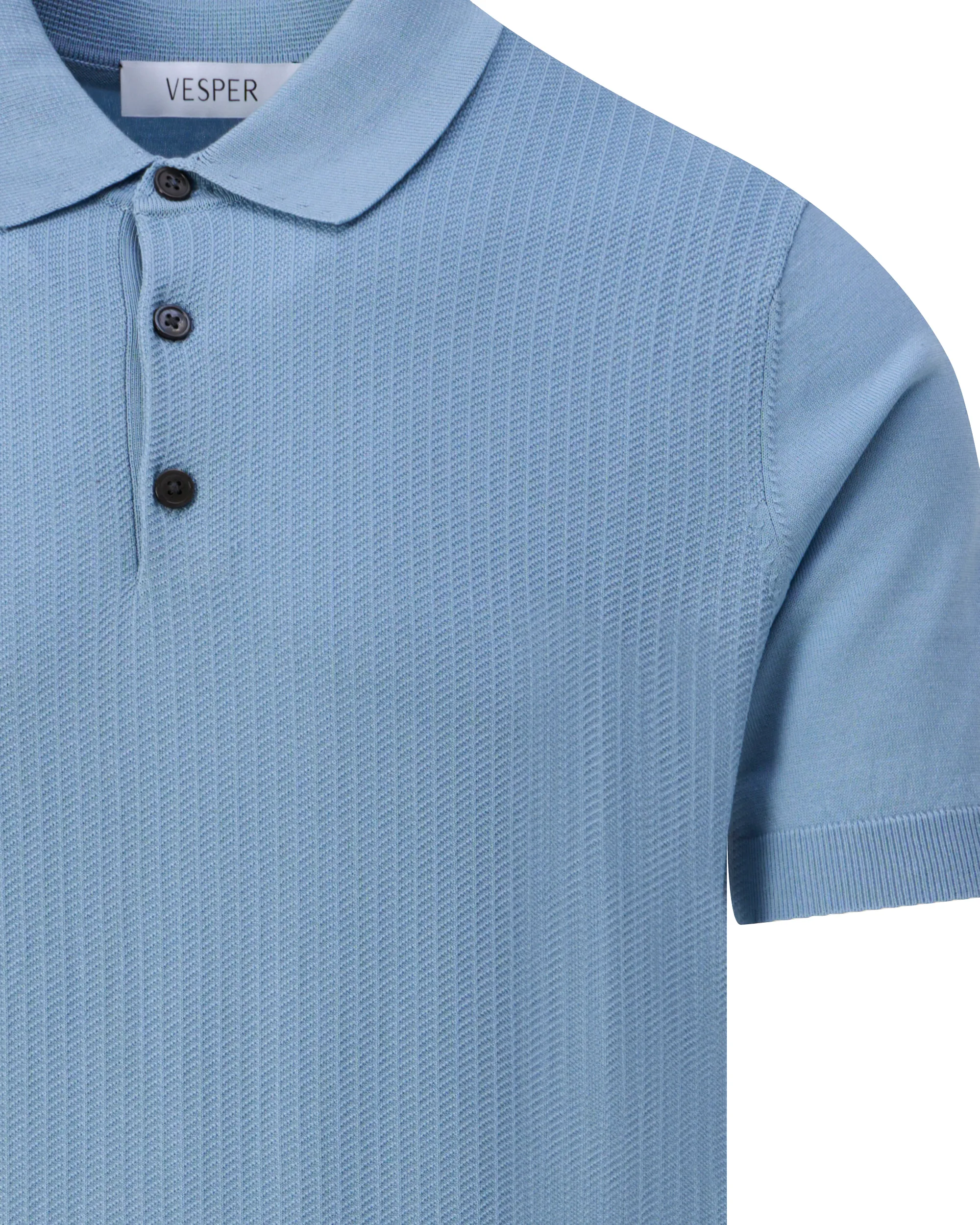 Vesper Baker Polo Lichtblauw uni 106982-001-L