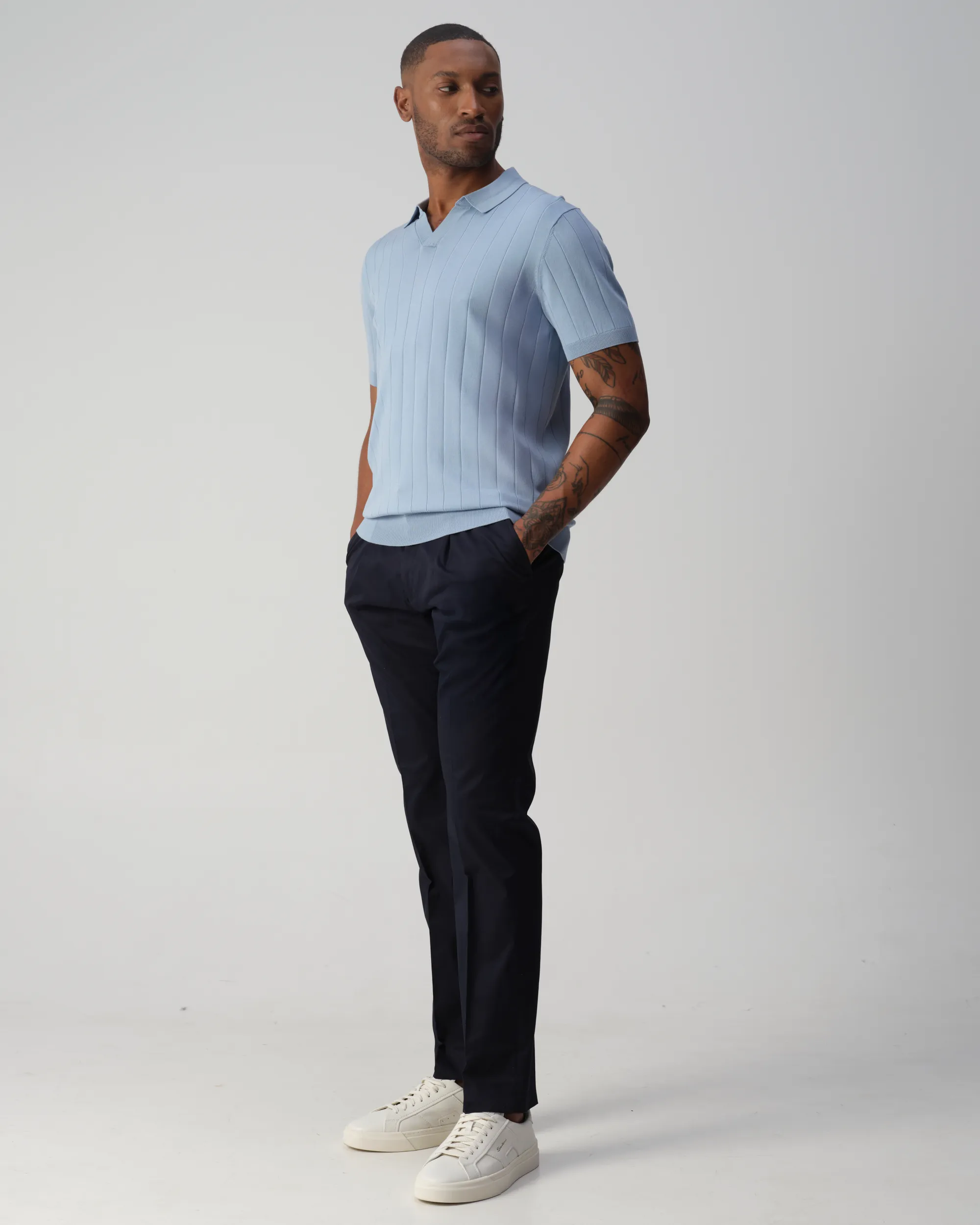 Vesper Kensington Polo Lichtblauw uni 106984-001-L