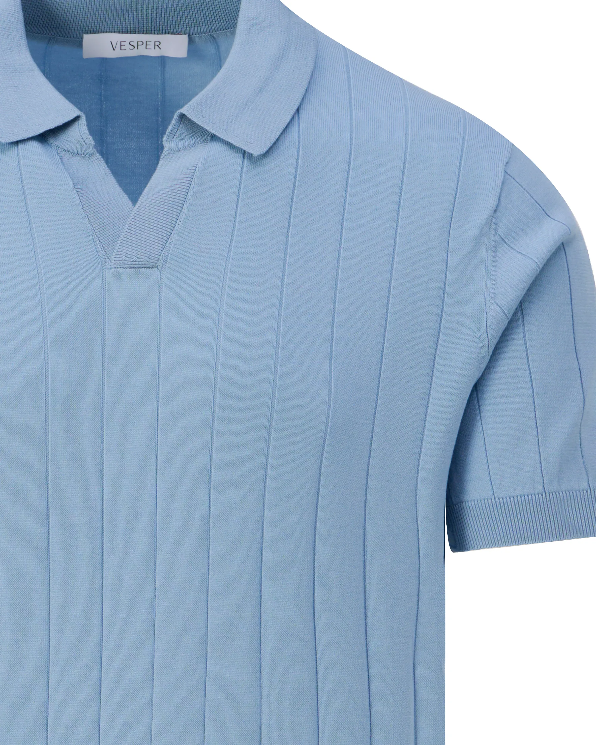 Vesper Kensington Polo Lichtblauw uni 106984-001-L