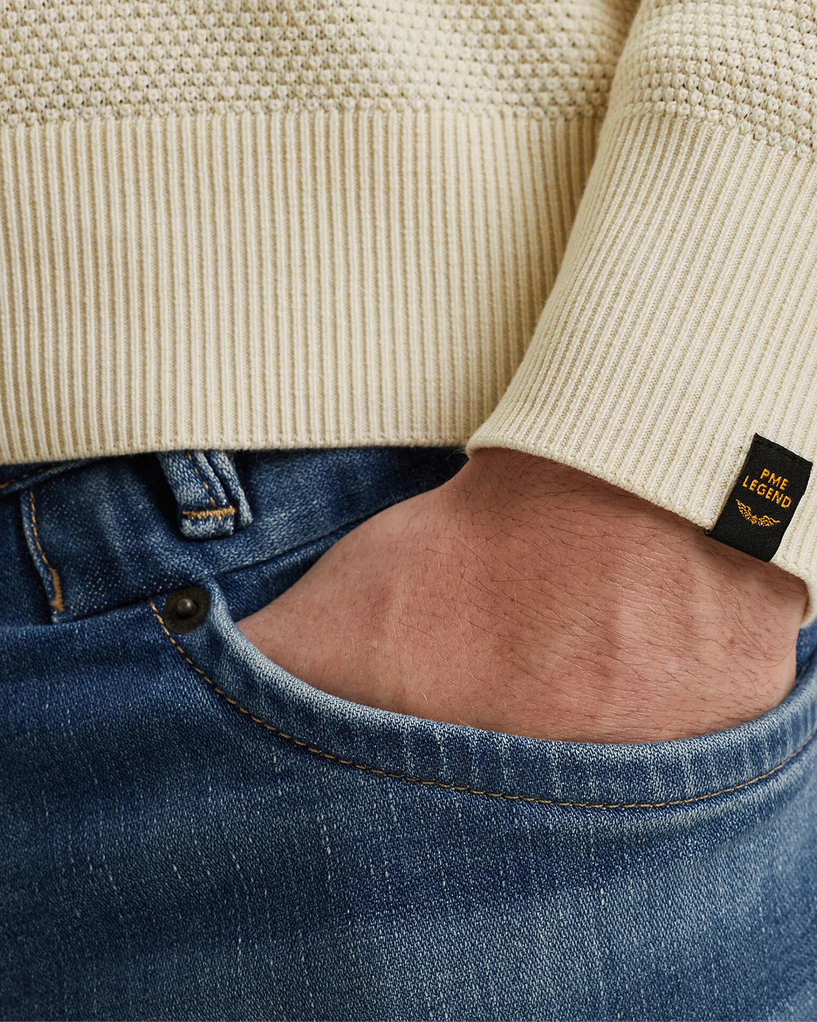 PME Legend Trui O-hals Wit 106994-001-XL