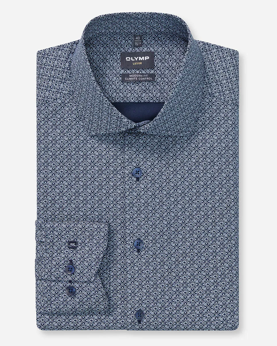 OLYMP Overhemd LM Donker blauw 107138-001-39