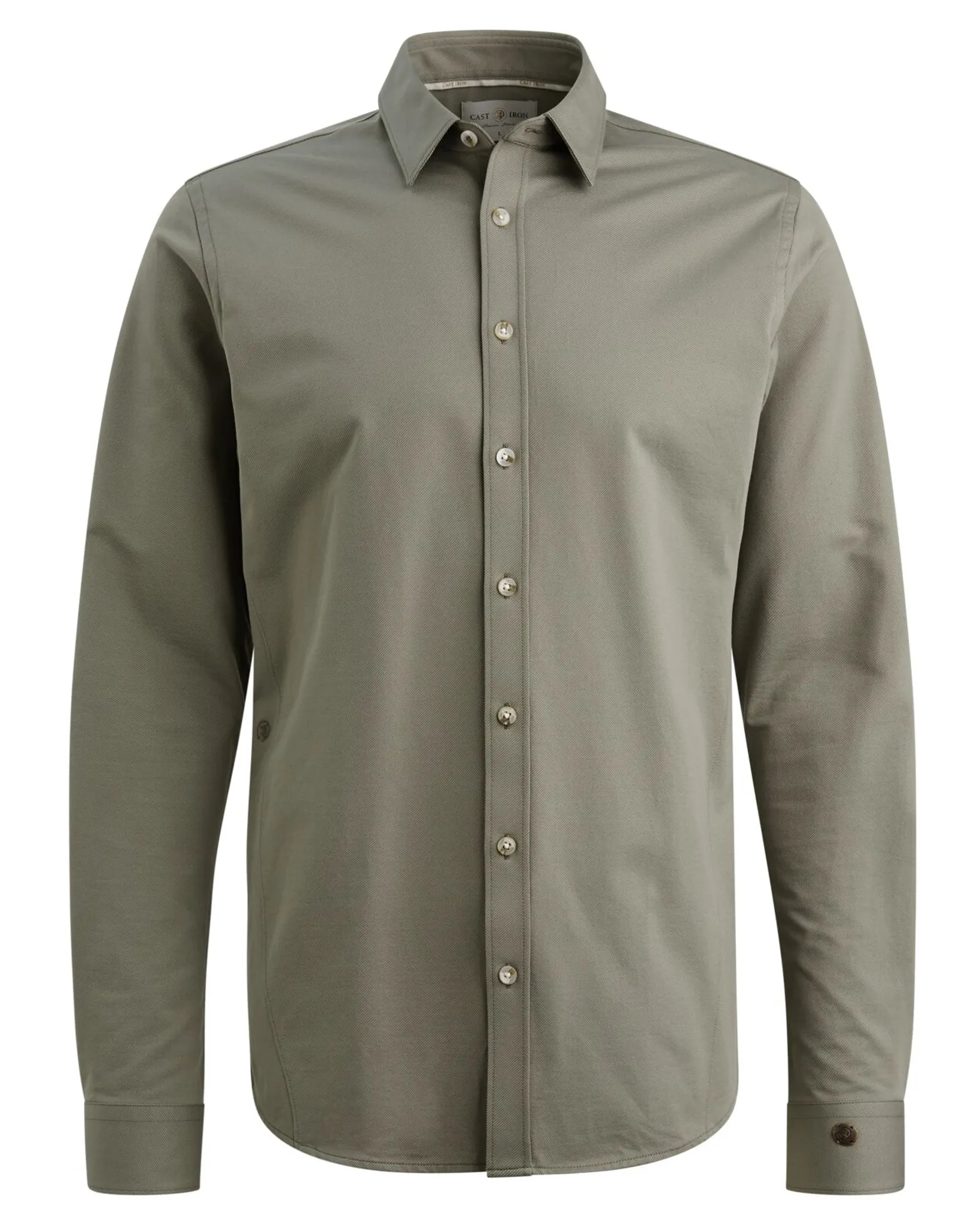 Cast Iron Casual Overhemd Groen 107288-001-L