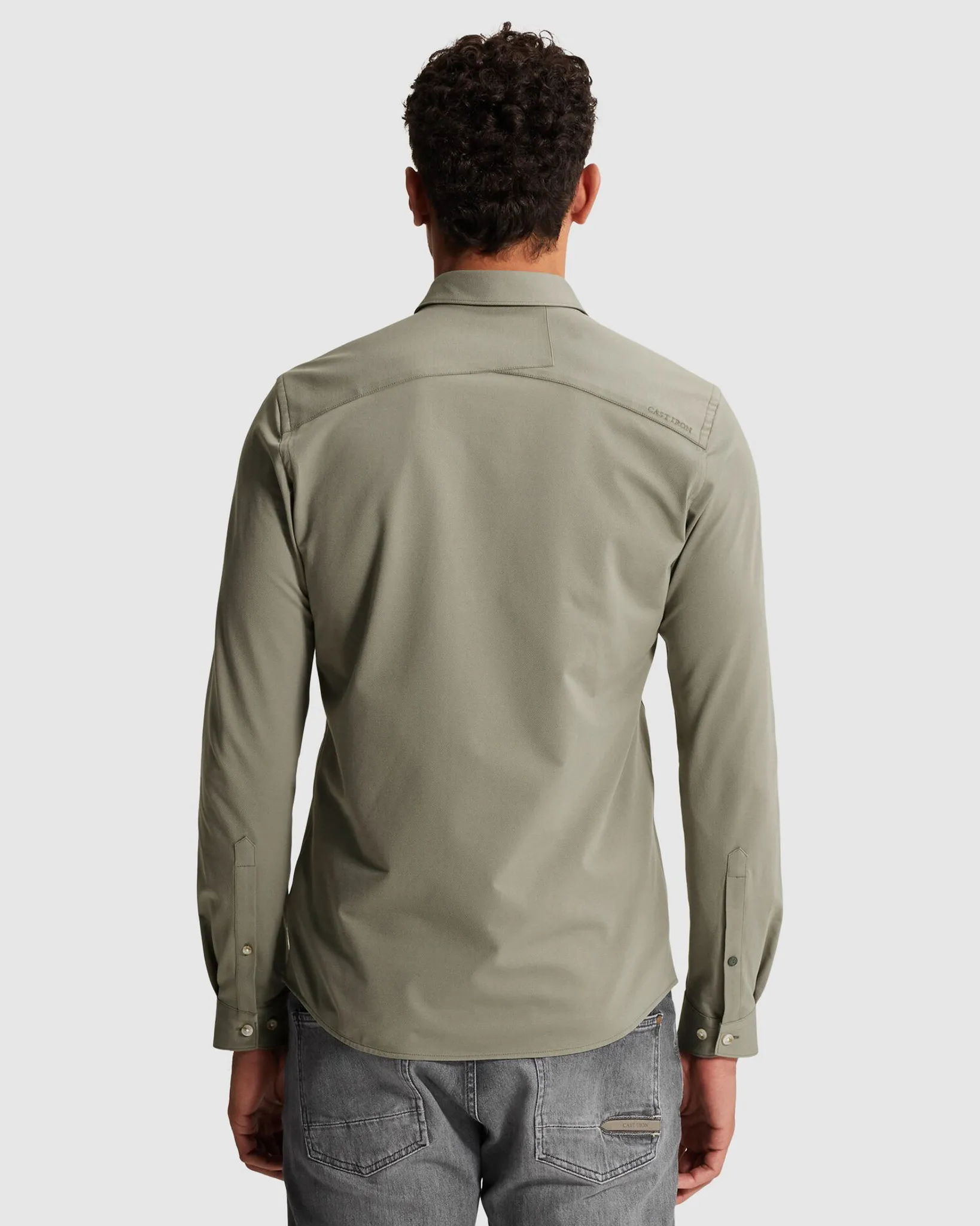 Cast Iron Casual Overhemd Groen 107288-001-L