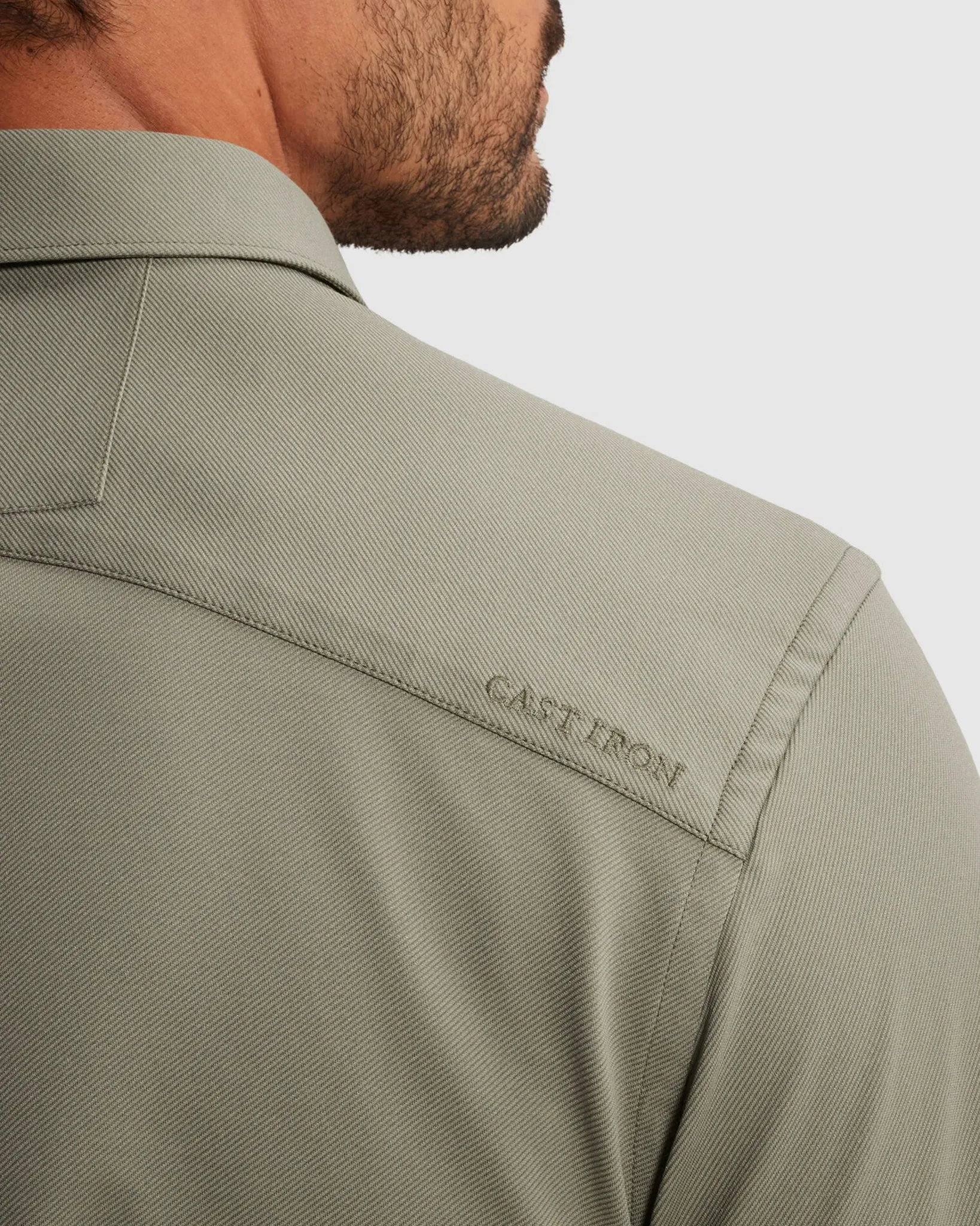 Cast Iron Casual Overhemd Groen 107288-001-L