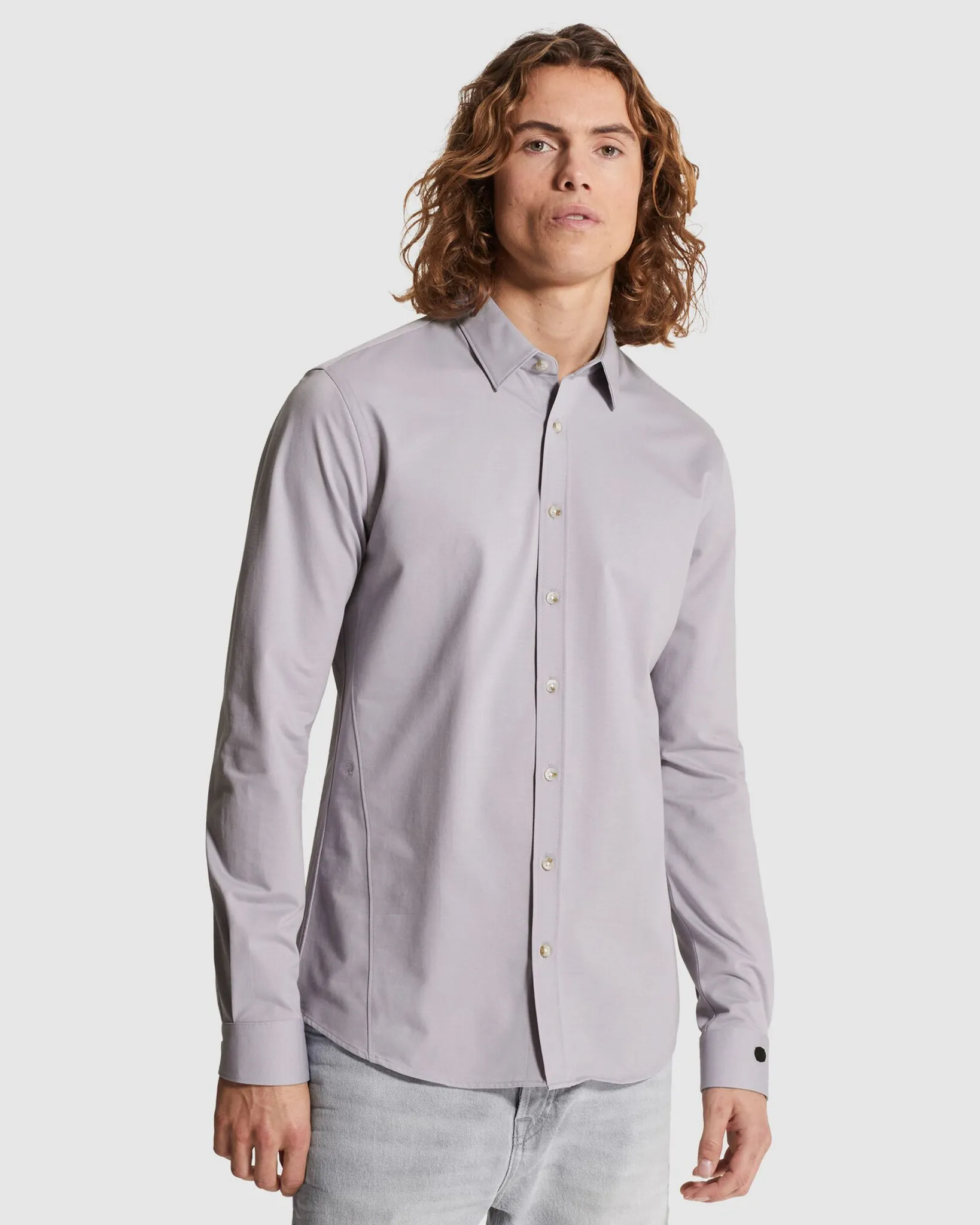 Cast Iron Casual Overhemd Licht blauw 107289-001-L