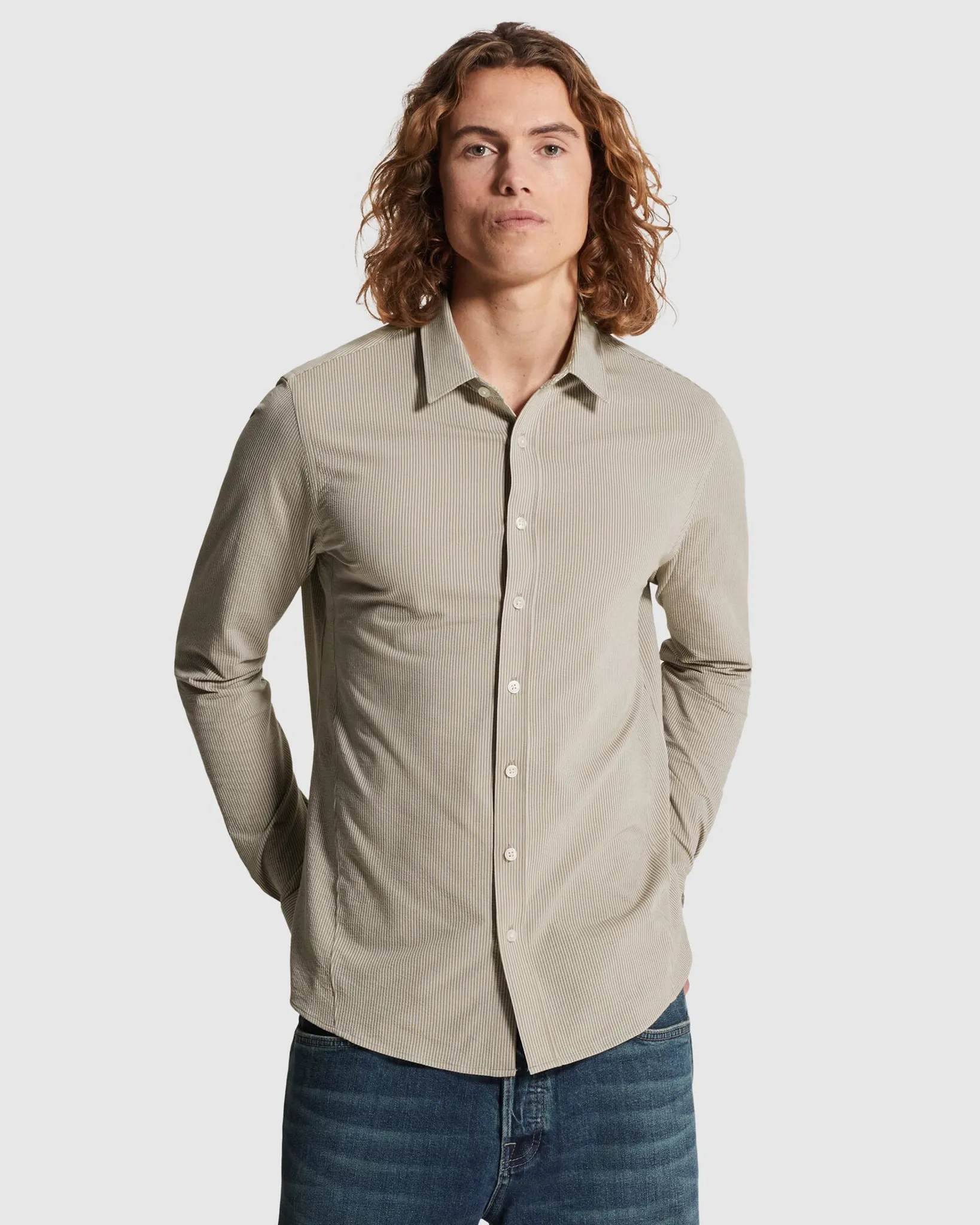 Cast Iron Casual Overhemd LM Grijs 107290-001-L