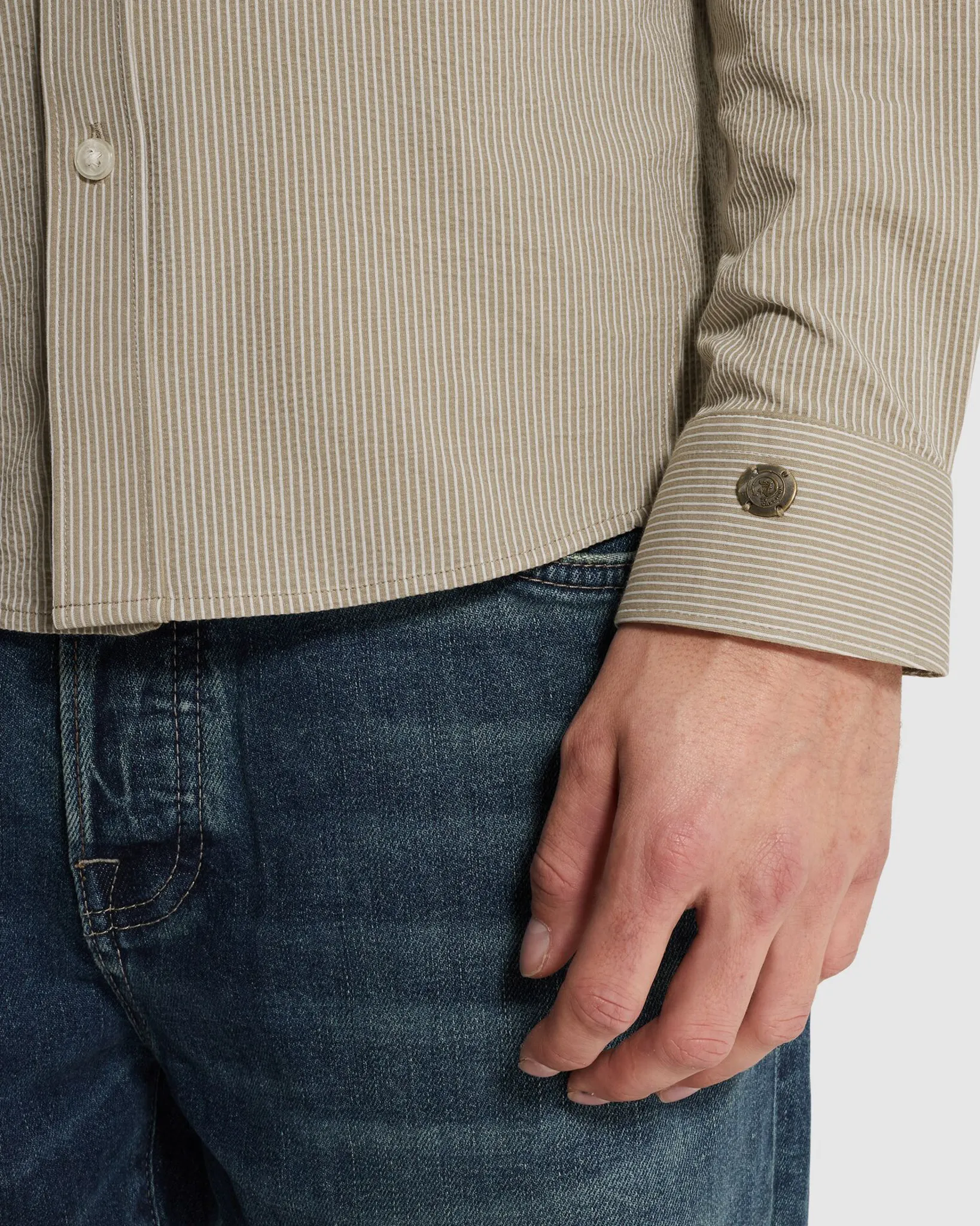 Cast Iron Casual Overhemd LM Grijs 107290-001-L