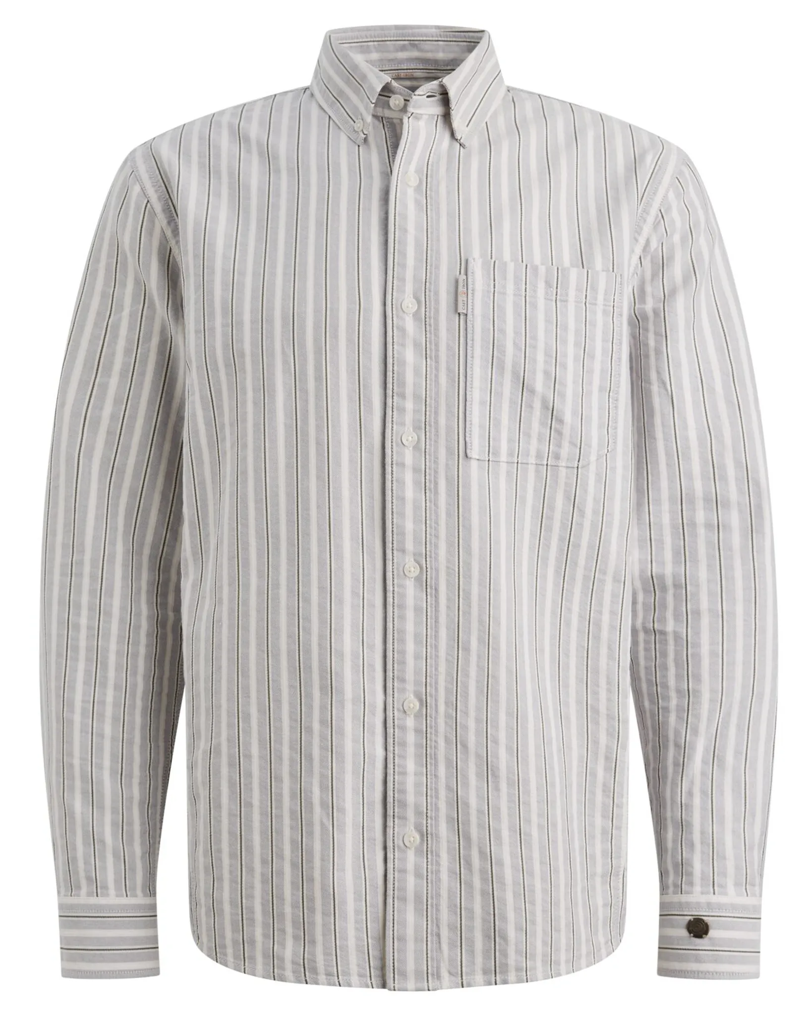 Cast Iron Casual Overhemd LM Grijs 107292-001-L