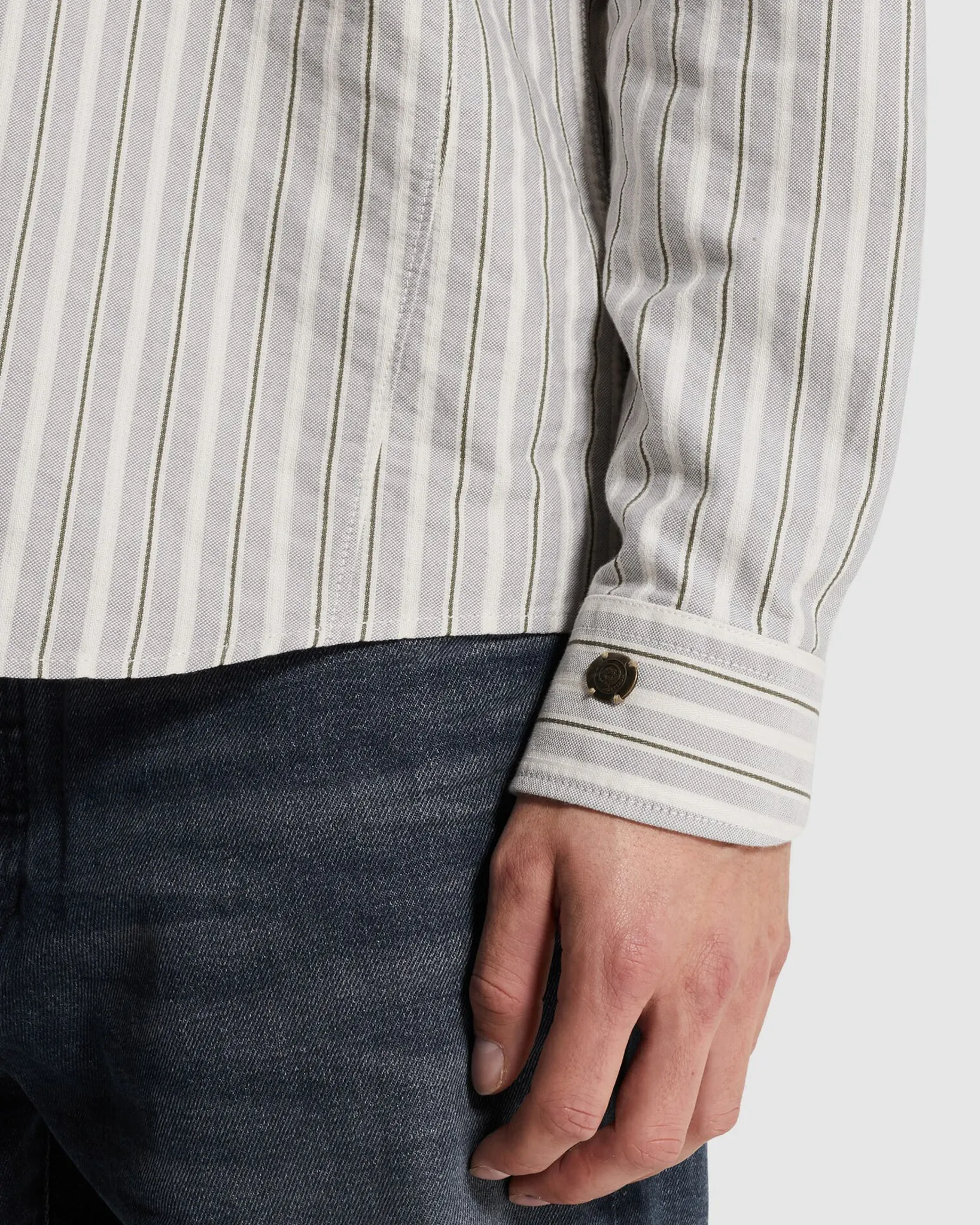 Cast Iron Casual Overhemd LM Grijs 107292-001-L