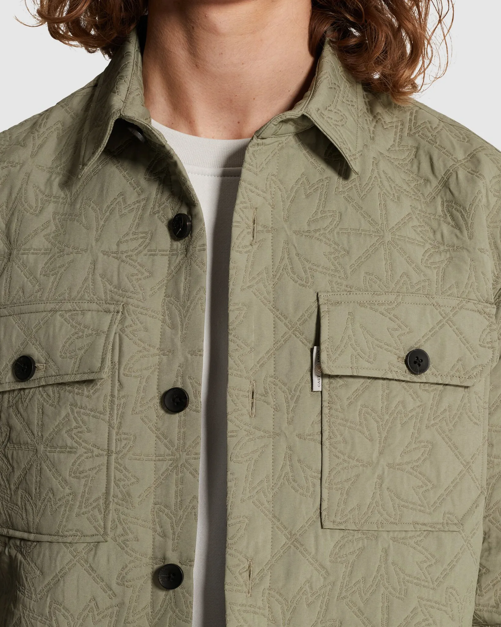 Cast Iron Overshirt Groen 107293-001-L