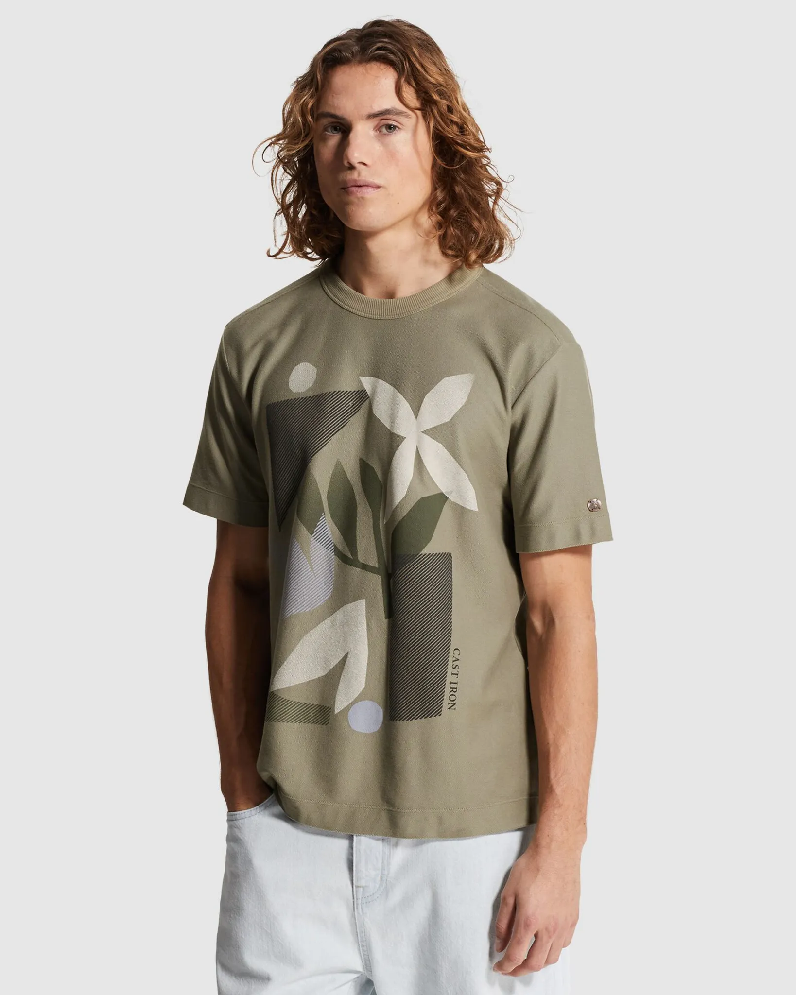 Cast Iron T-shirt Groen 107308-001-L