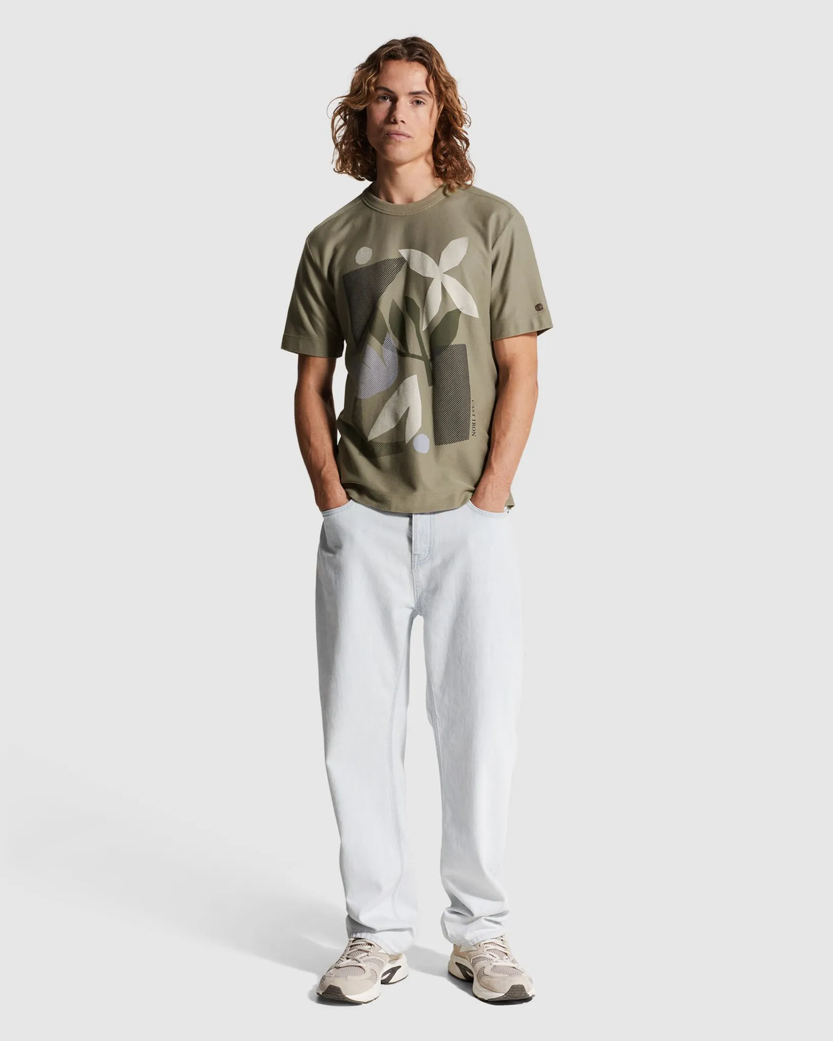 Cast Iron T-shirt Groen 107308-001-L