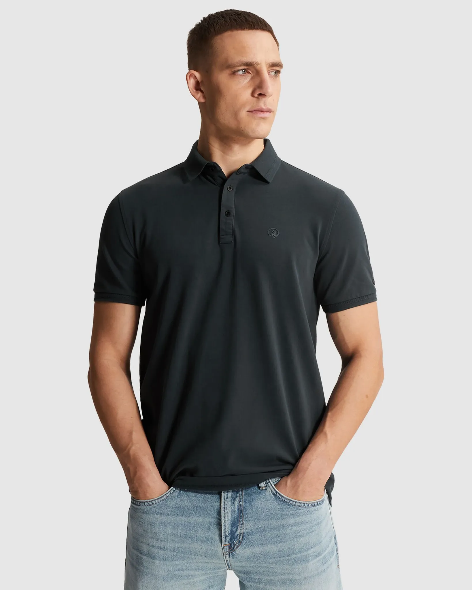 Cast Iron Polo  Blauw 107316-001-L