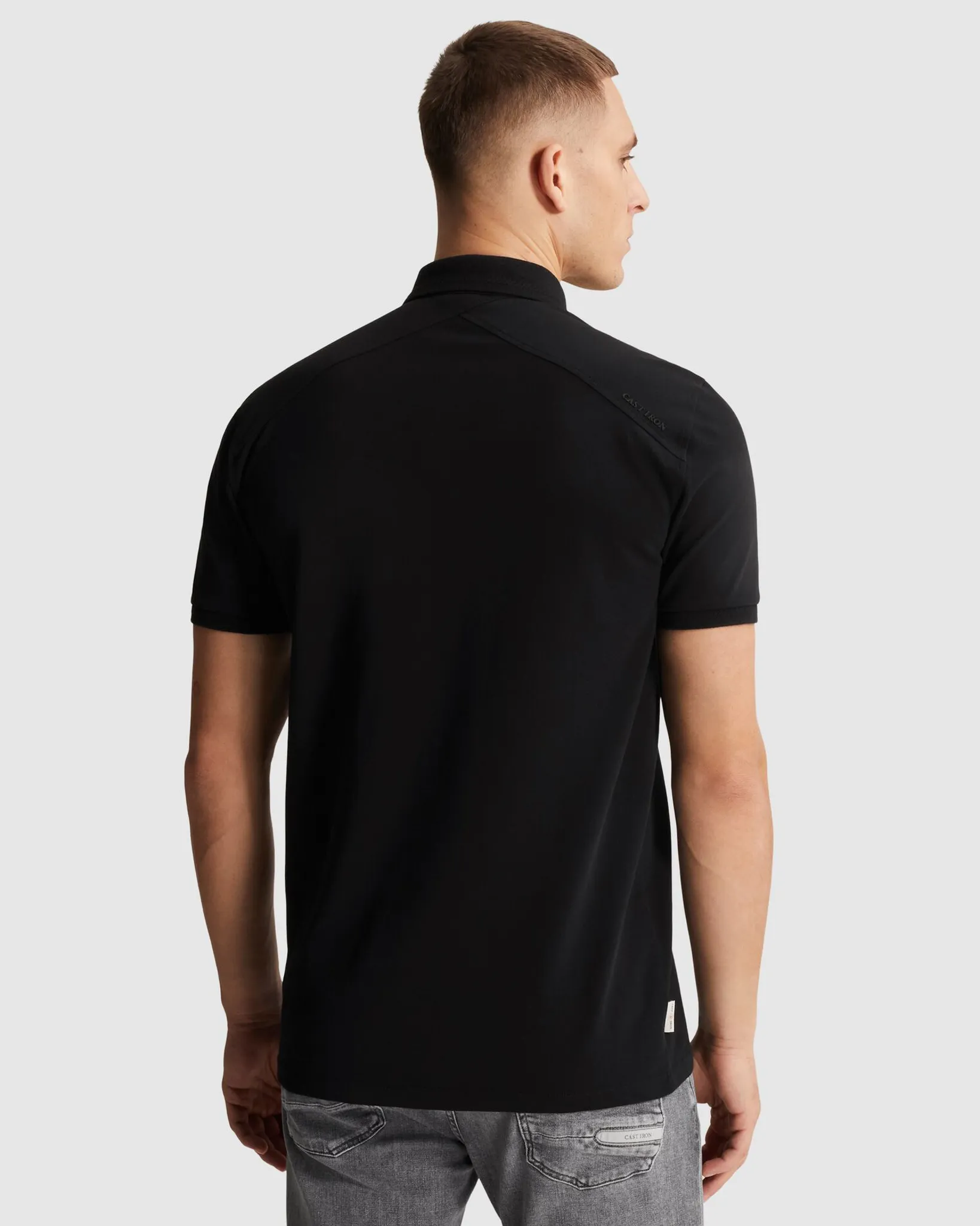 Cast Iron Polo  Zwart 107317-001-L