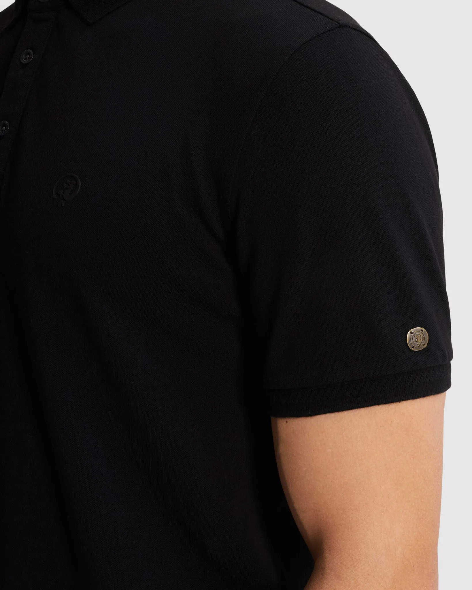 Cast Iron Polo  Zwart 107317-001-L