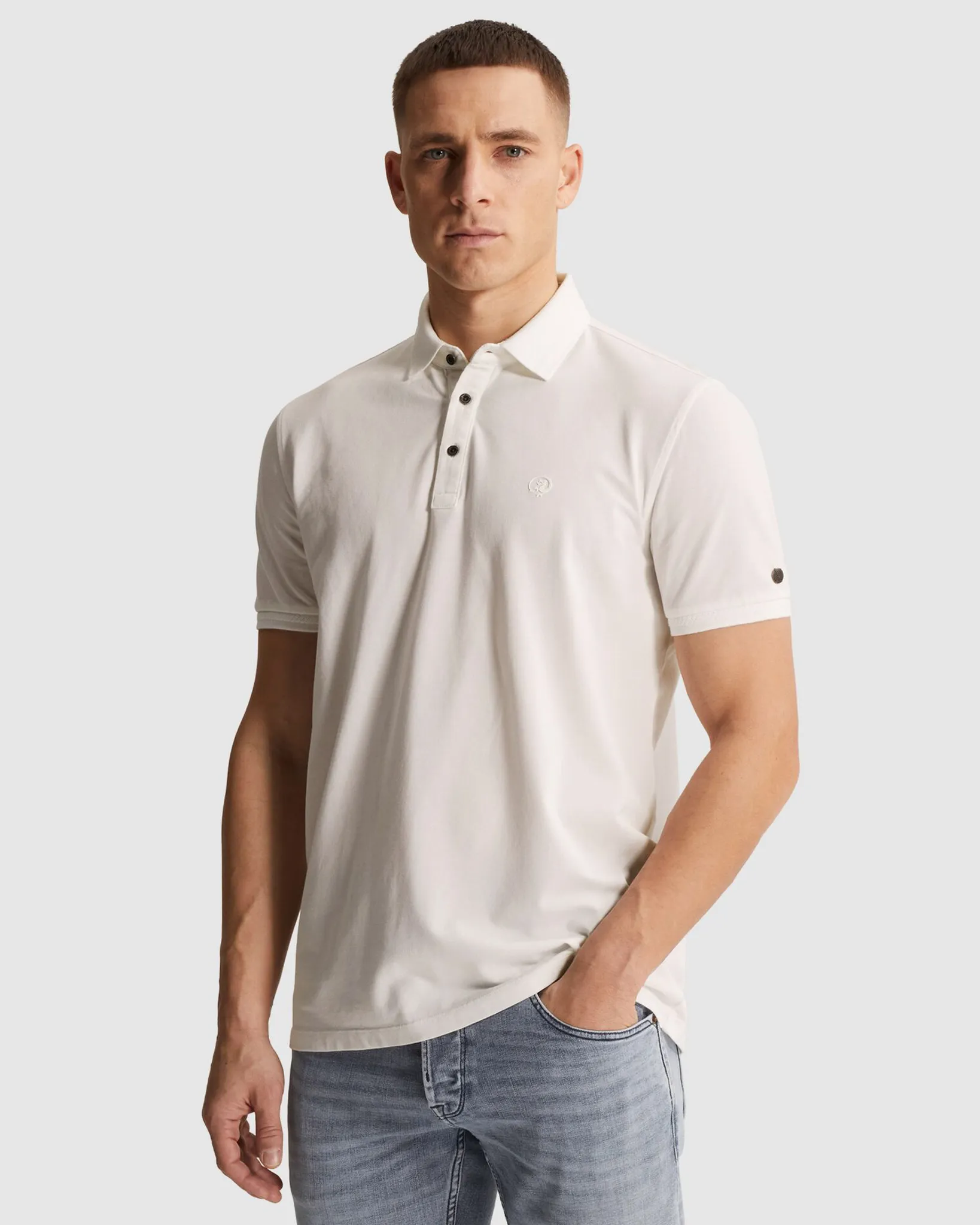 Cast Iron Polo  Wit 107318-001-L