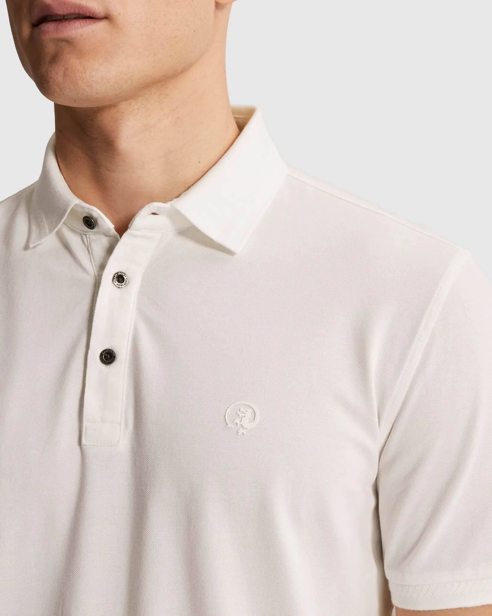 Cast Iron Polo  Wit 107318-001-L