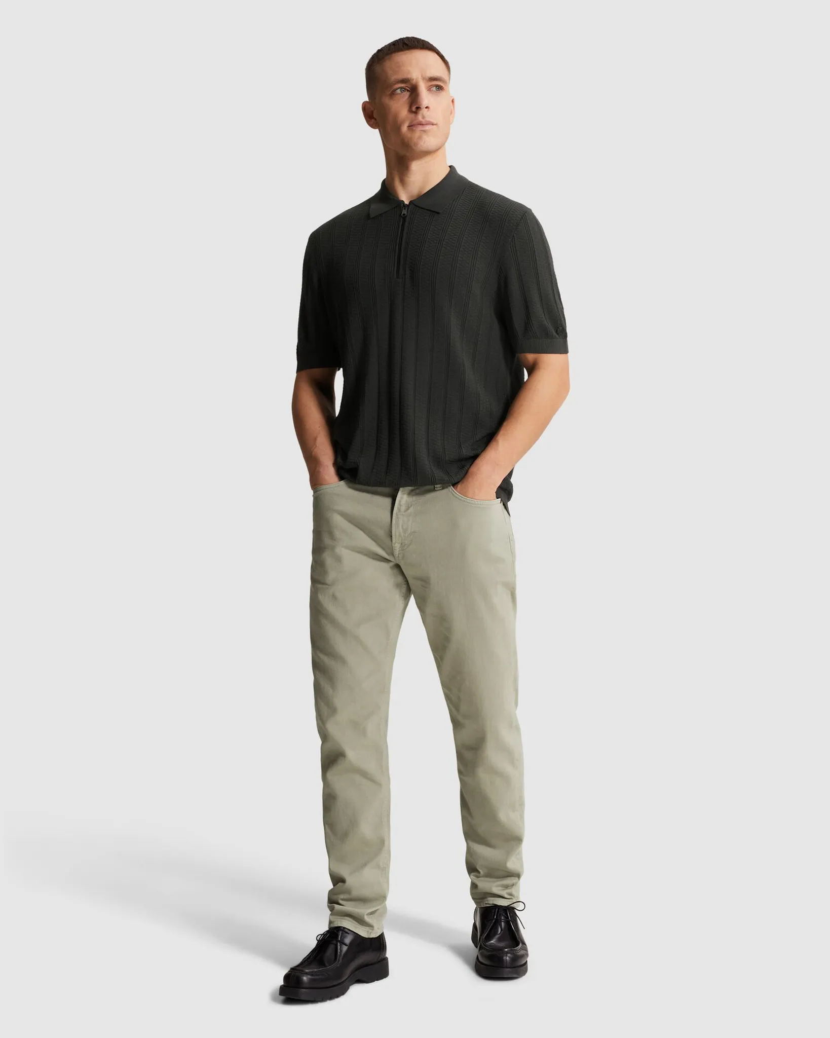 Cast Iron Polo Zwart 107321-001-L