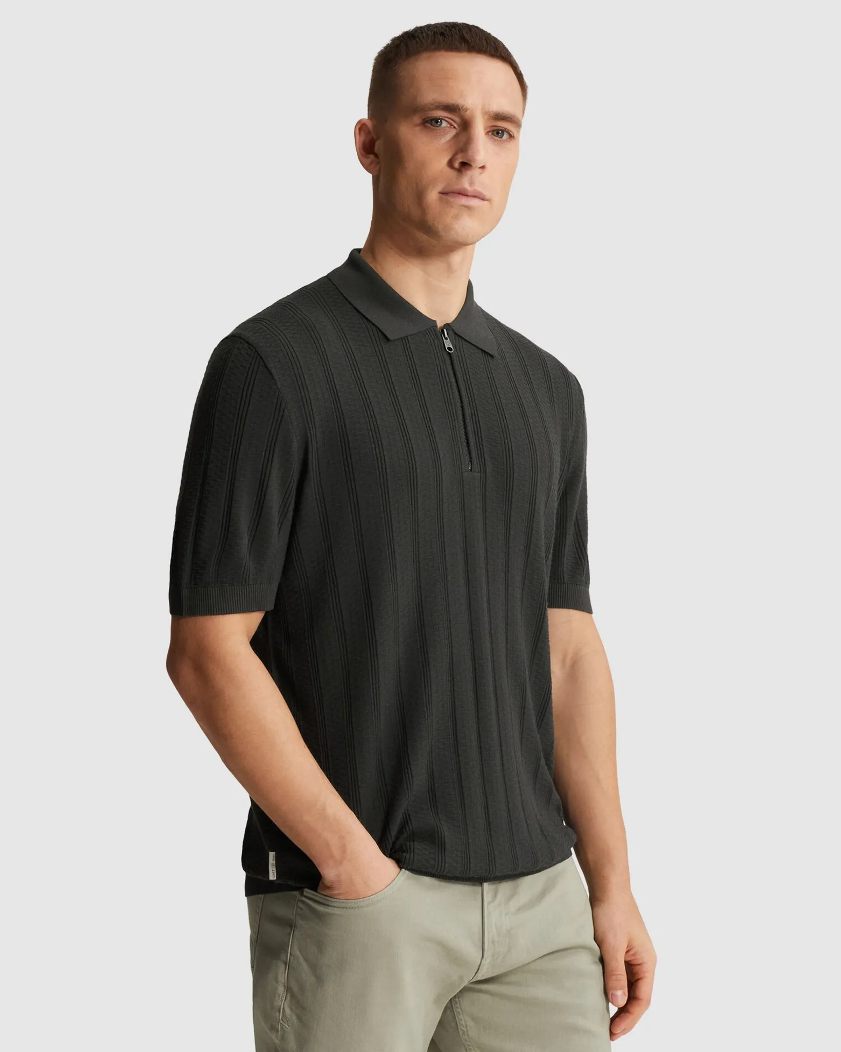 Cast Iron Polo Zwart 107321-001-L