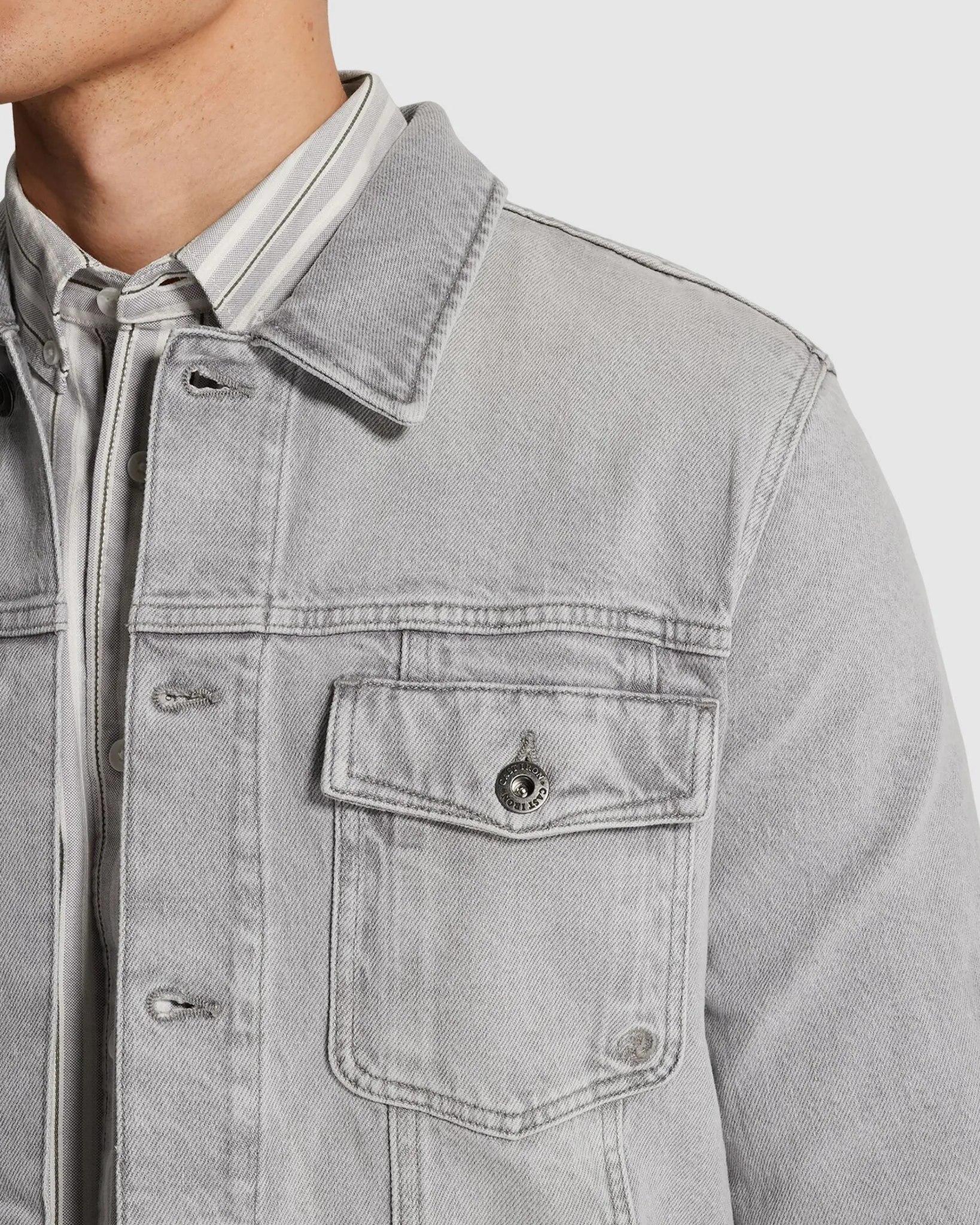 Cast Iron Denim Jack Blauw 107331-001-L