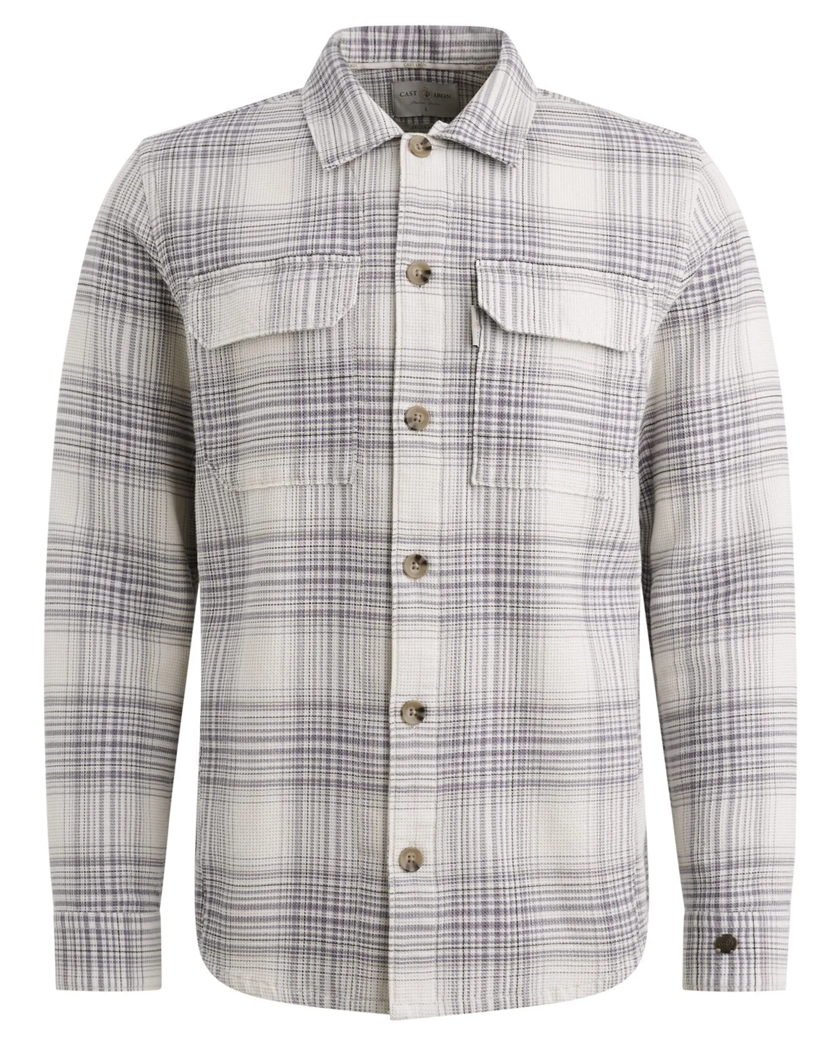 Cast Iron Casual shirt Wit 107332-001-L