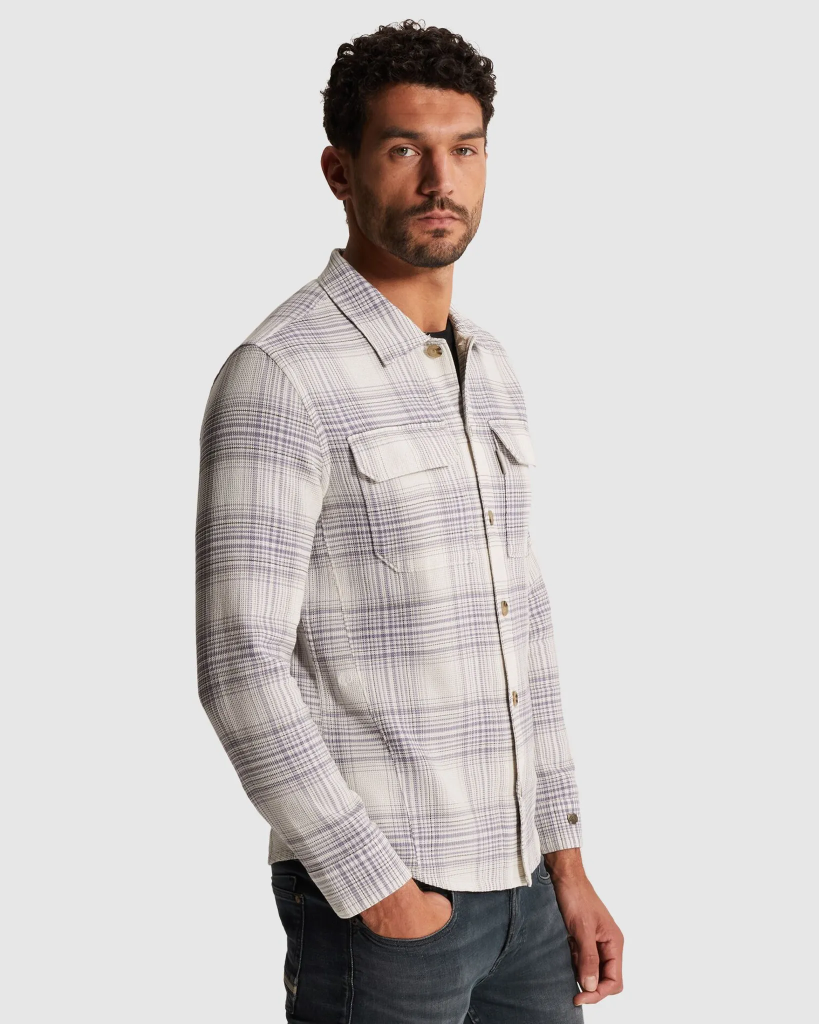 Cast Iron Casual shirt Wit 107332-001-L