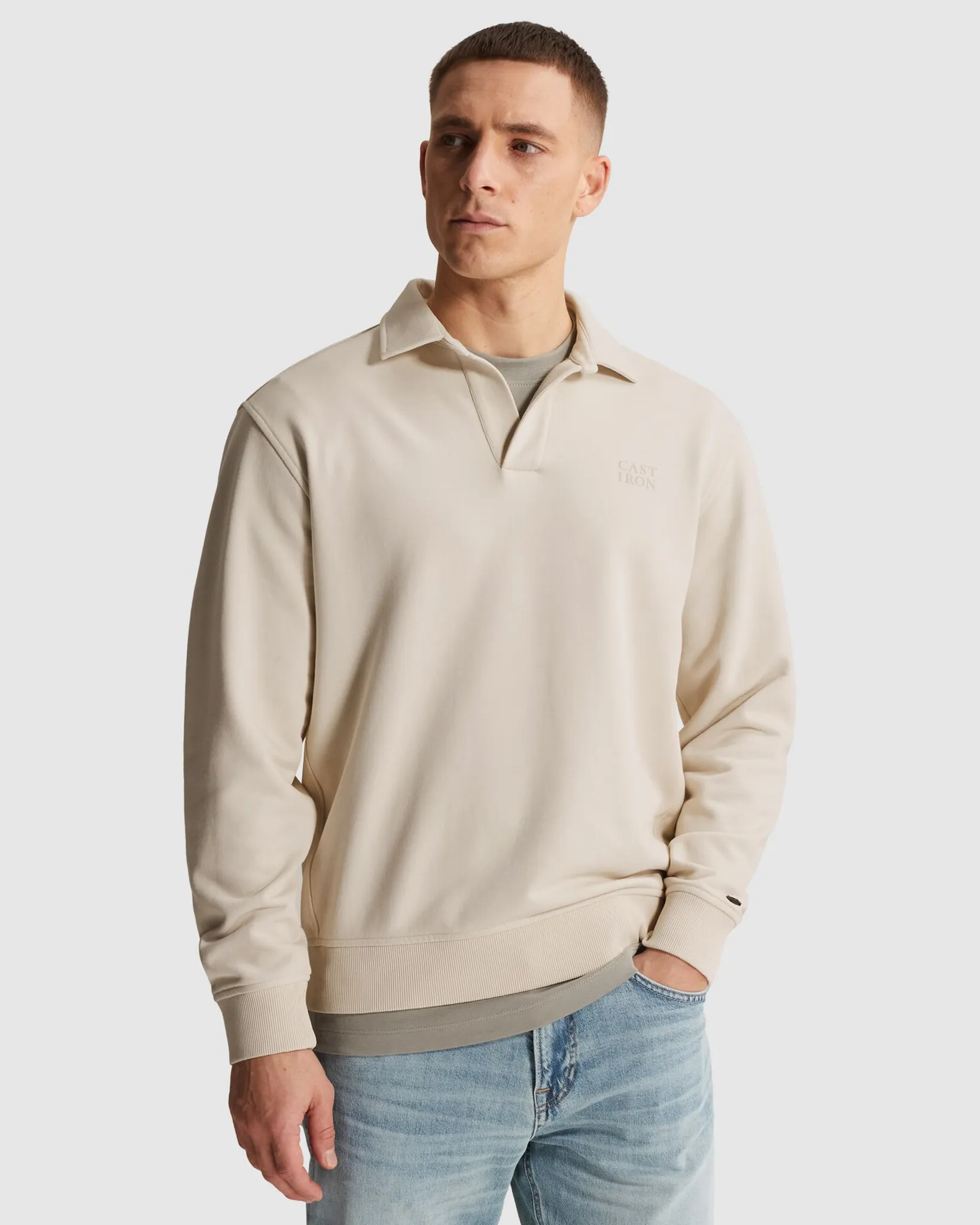 Cast Iron Sweater Wit 107333-001-L