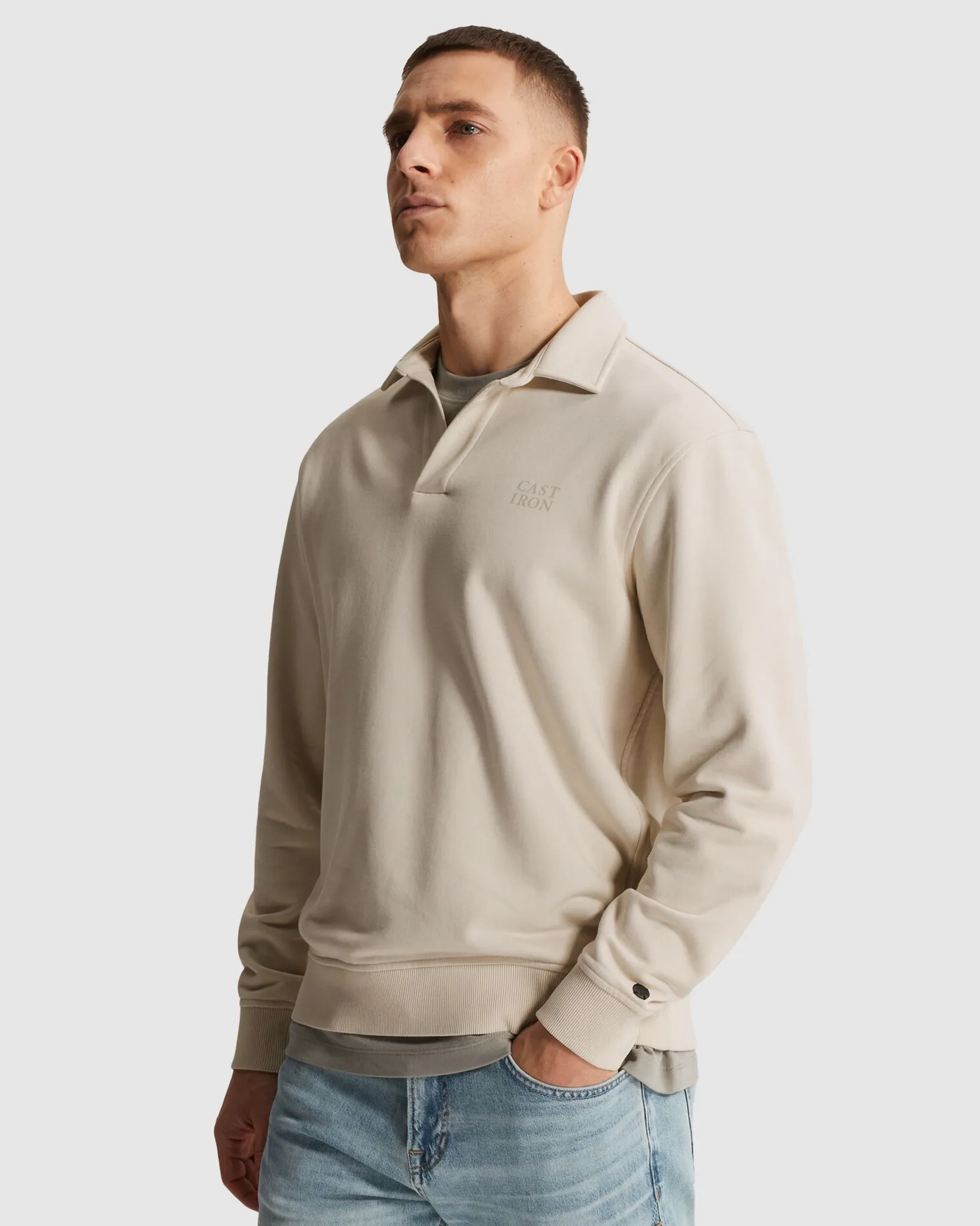 Cast Iron Sweater Wit 107333-001-L