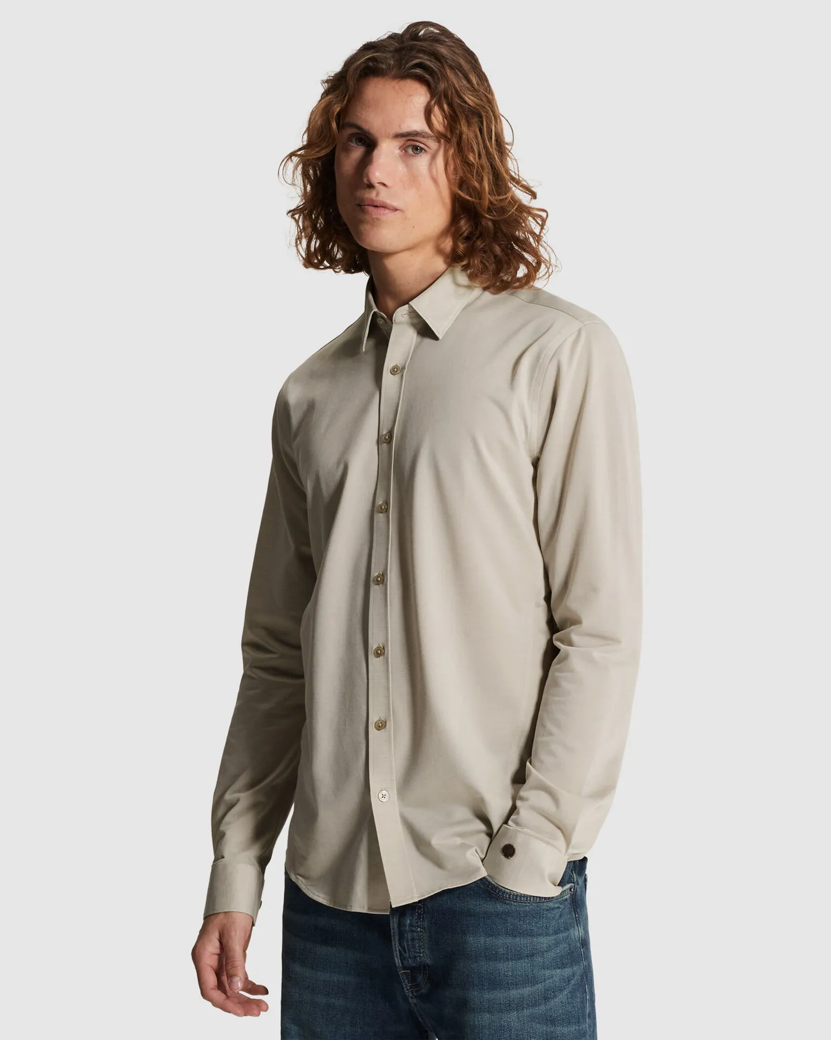 Cast Iron Casual shirt Grijs 107340-001-L