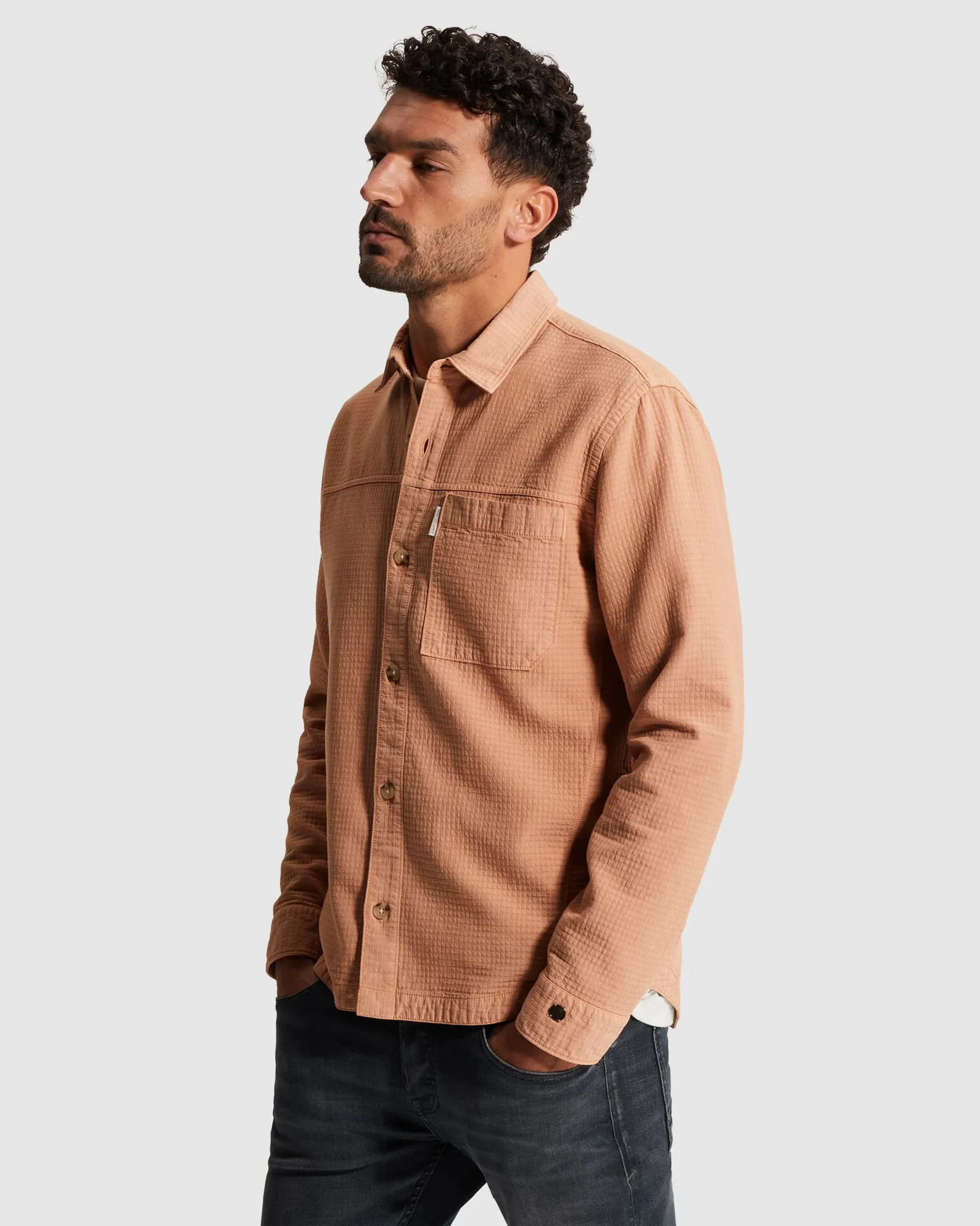Cast Iron Casual shirt Beige 107341-001-L