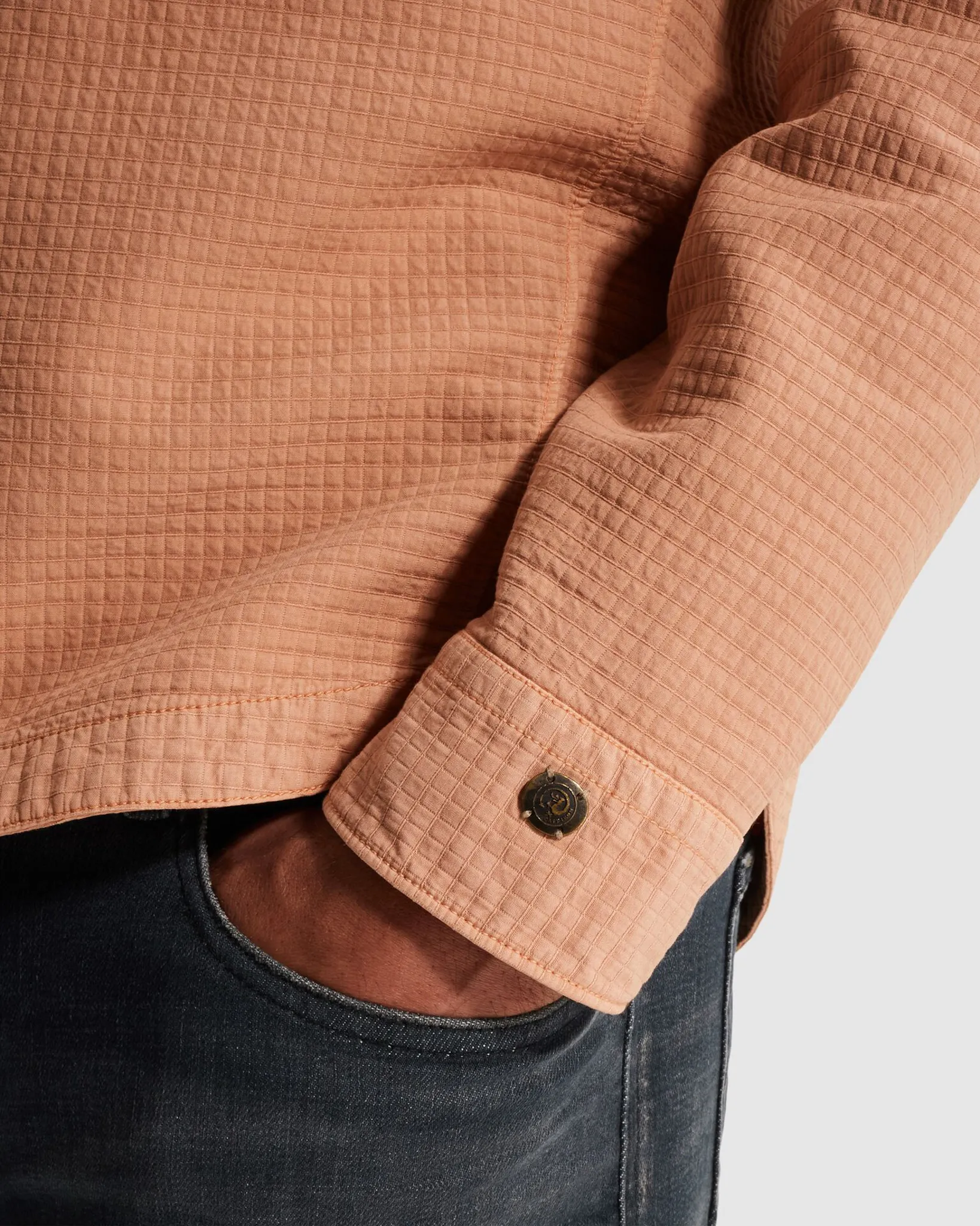 Cast Iron Casual shirt Beige 107341-001-L