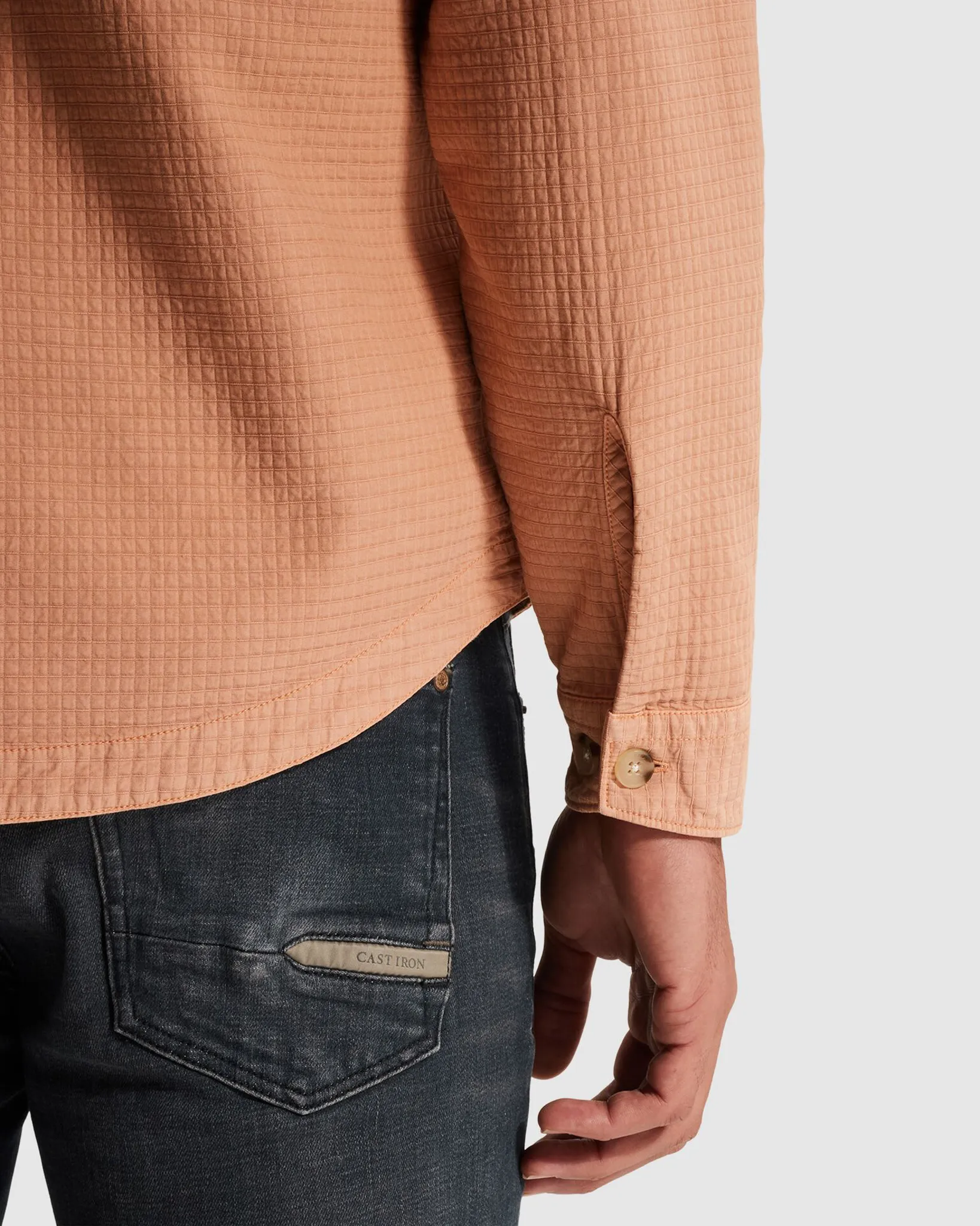 Cast Iron Casual shirt Beige 107341-001-L