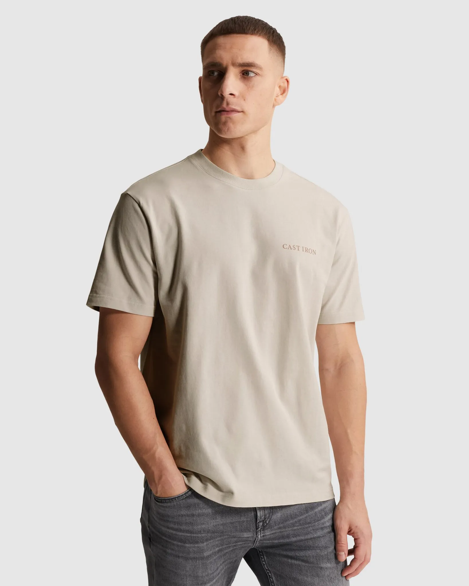 Cast Iron T-shirt Wit 107350-001-L