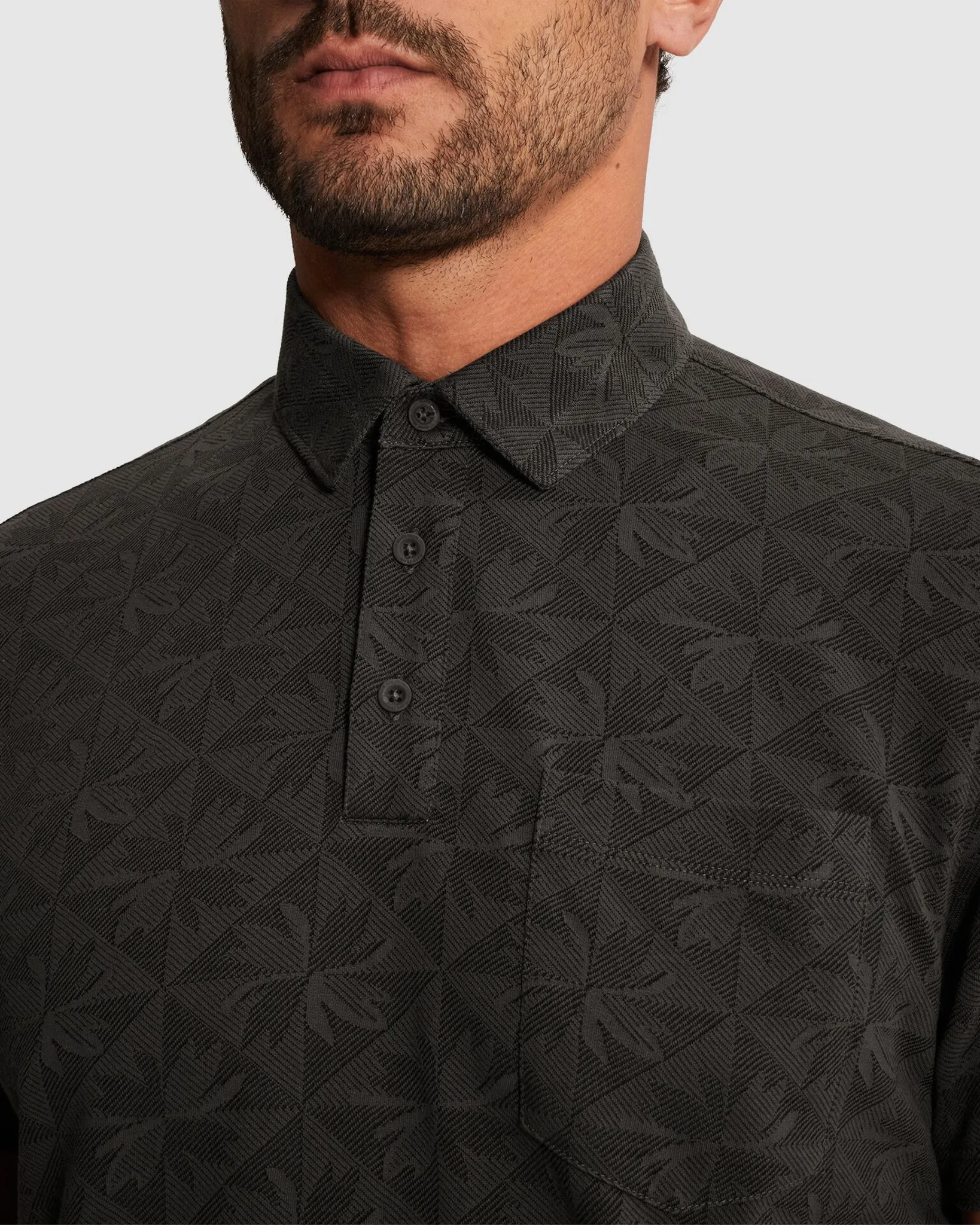 Cast Iron Polo Zwart 107363-001-L