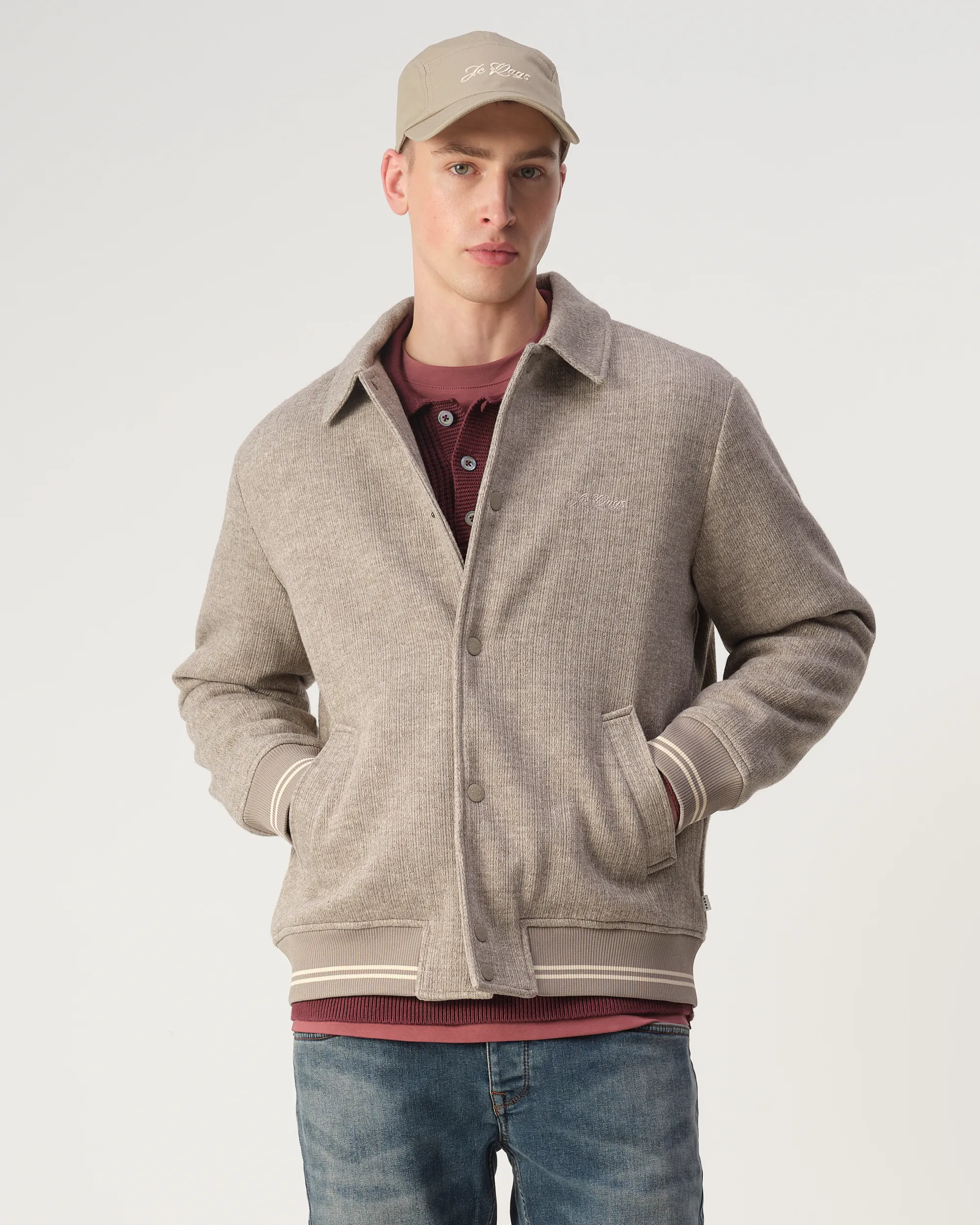 J.C. RAGS Boris Gewatteerde jas Beige uni 107575-001-L