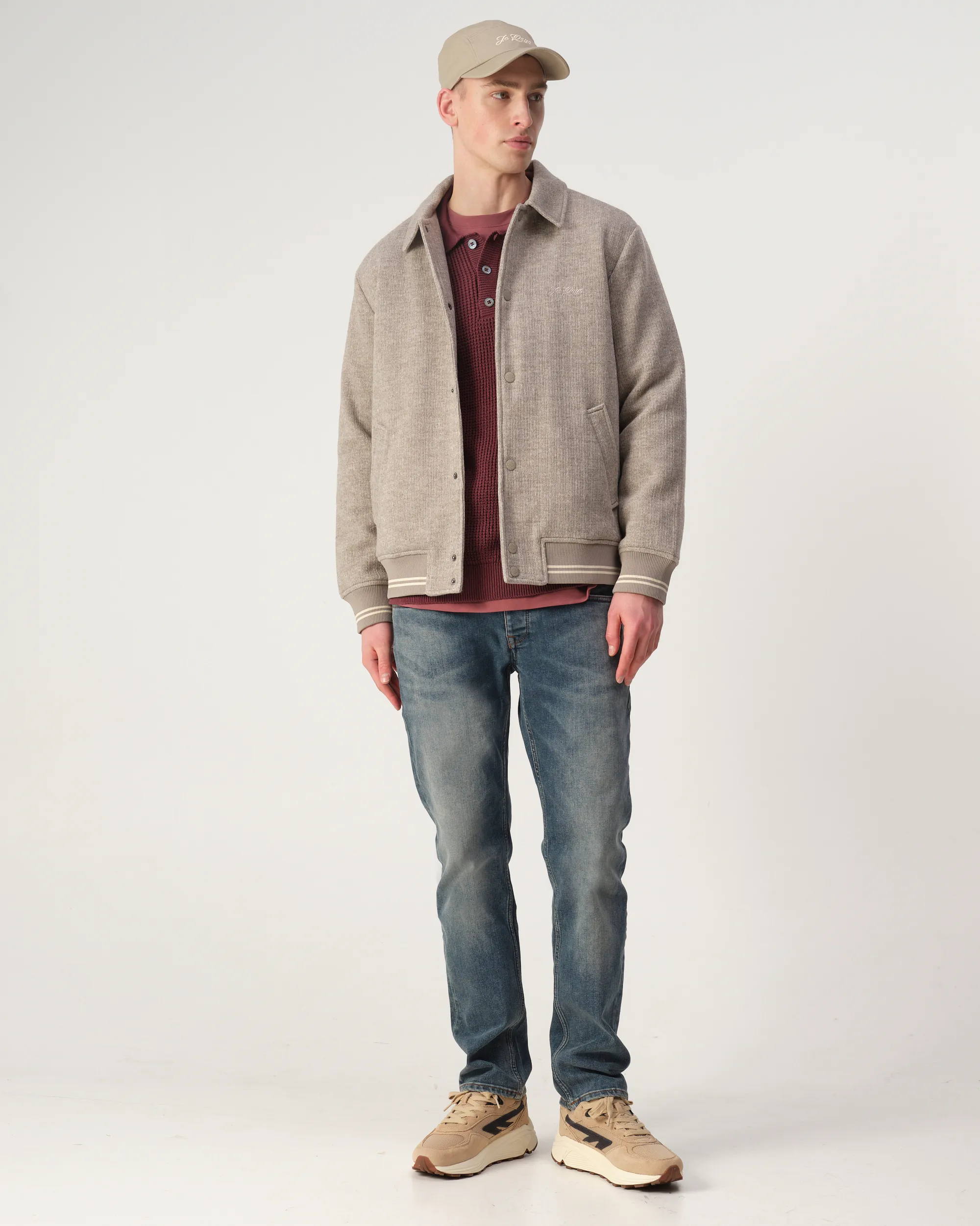 J.C. RAGS Boris Gewatteerde jas Beige uni 107575-001-L