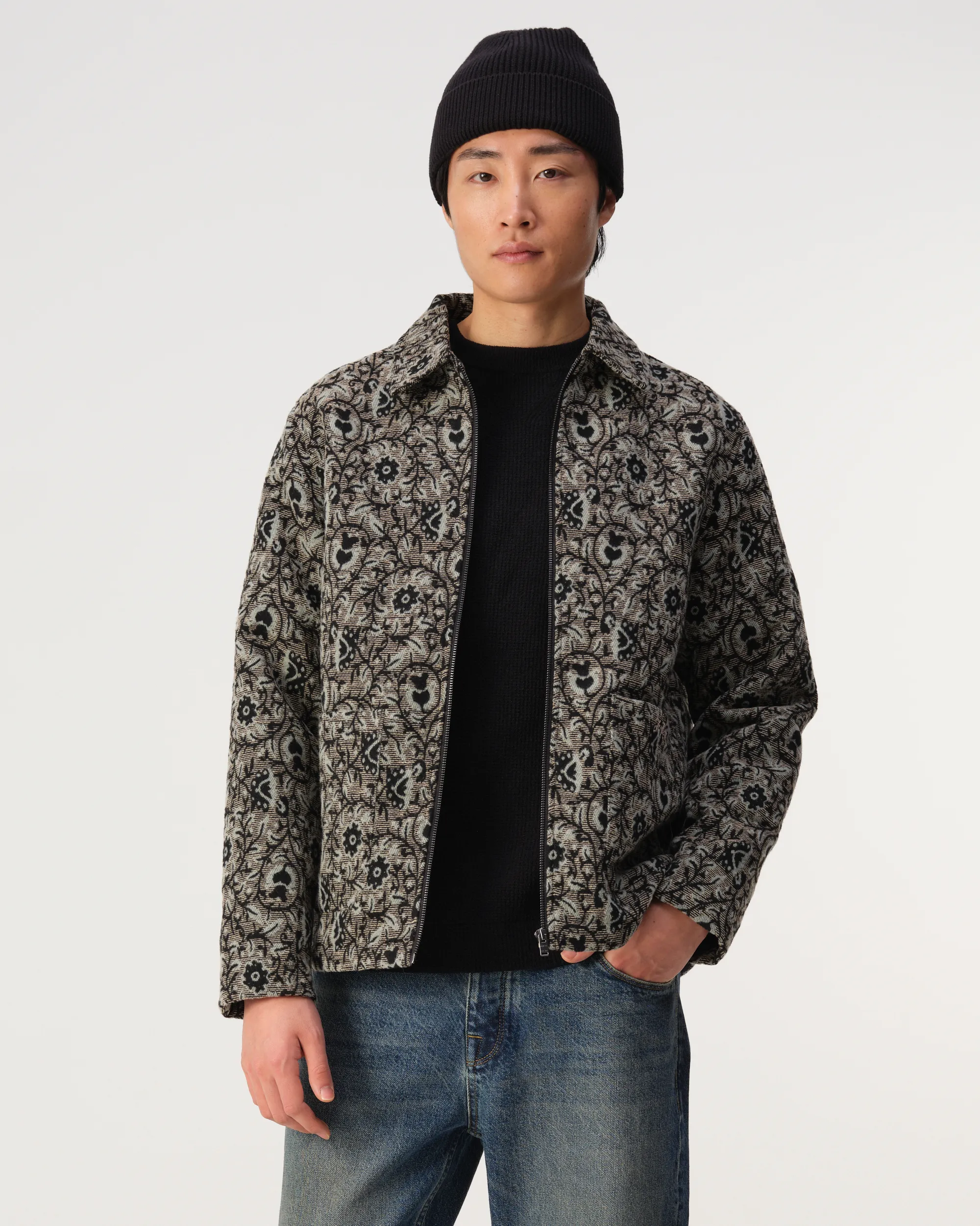 J.C. RAGS Overshirt Pine Bark brown dessin 107580-001-L