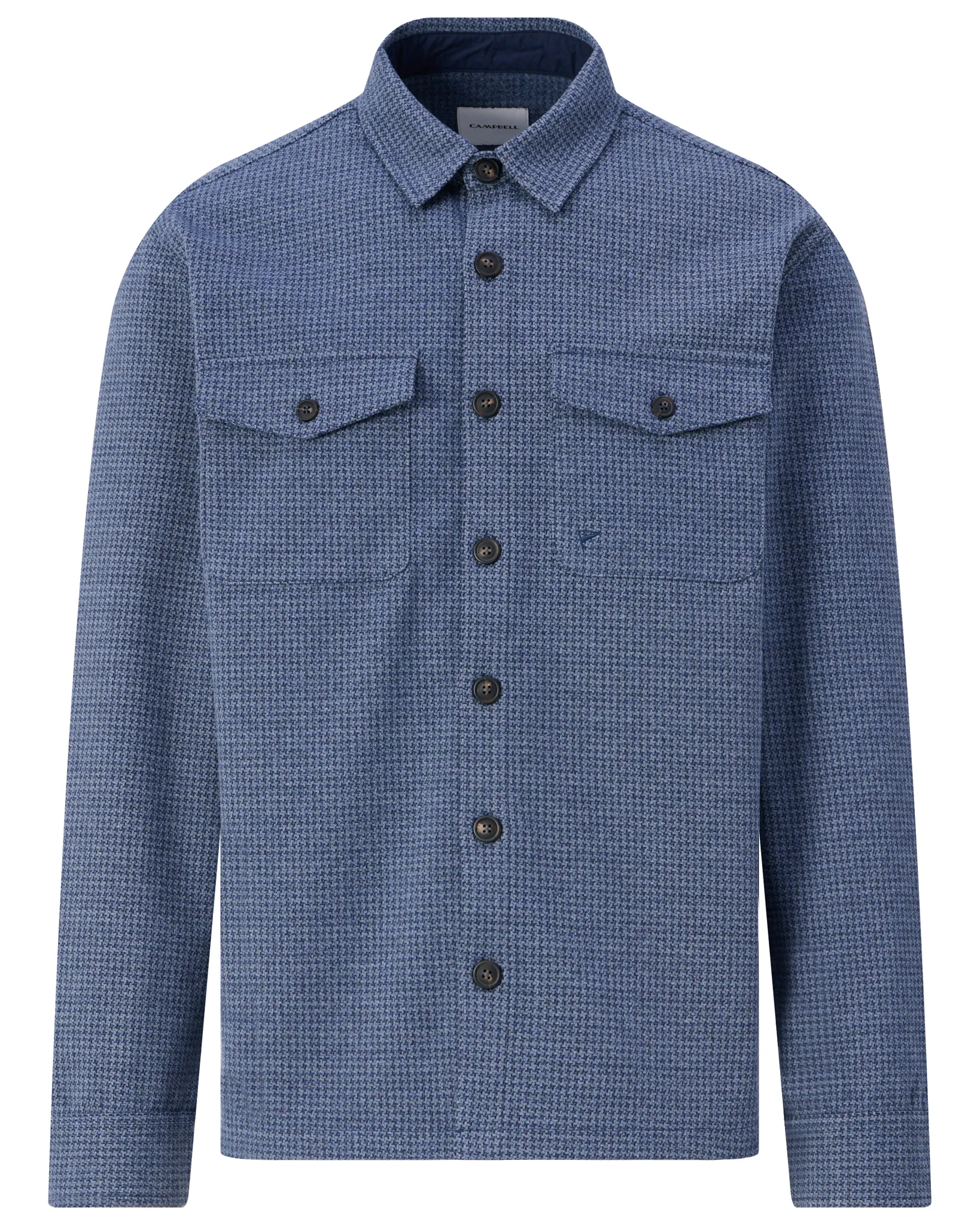 Campbell Overshirt Walker Pied de Poule Medieval blue dessin 107586-001-L